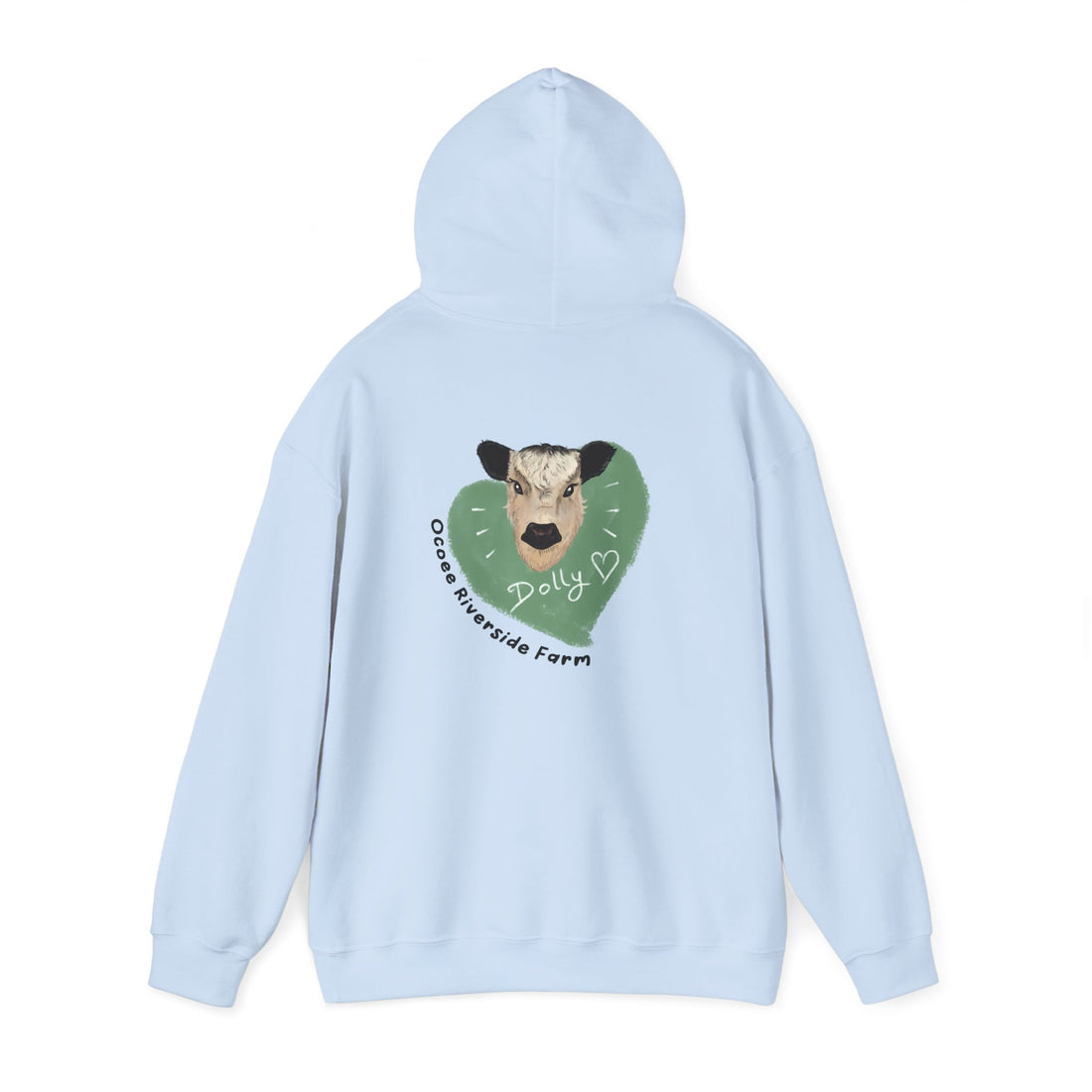 Dolly the Cow Unisex Hoodie - Cozy Riverside Farm Sweatshirt