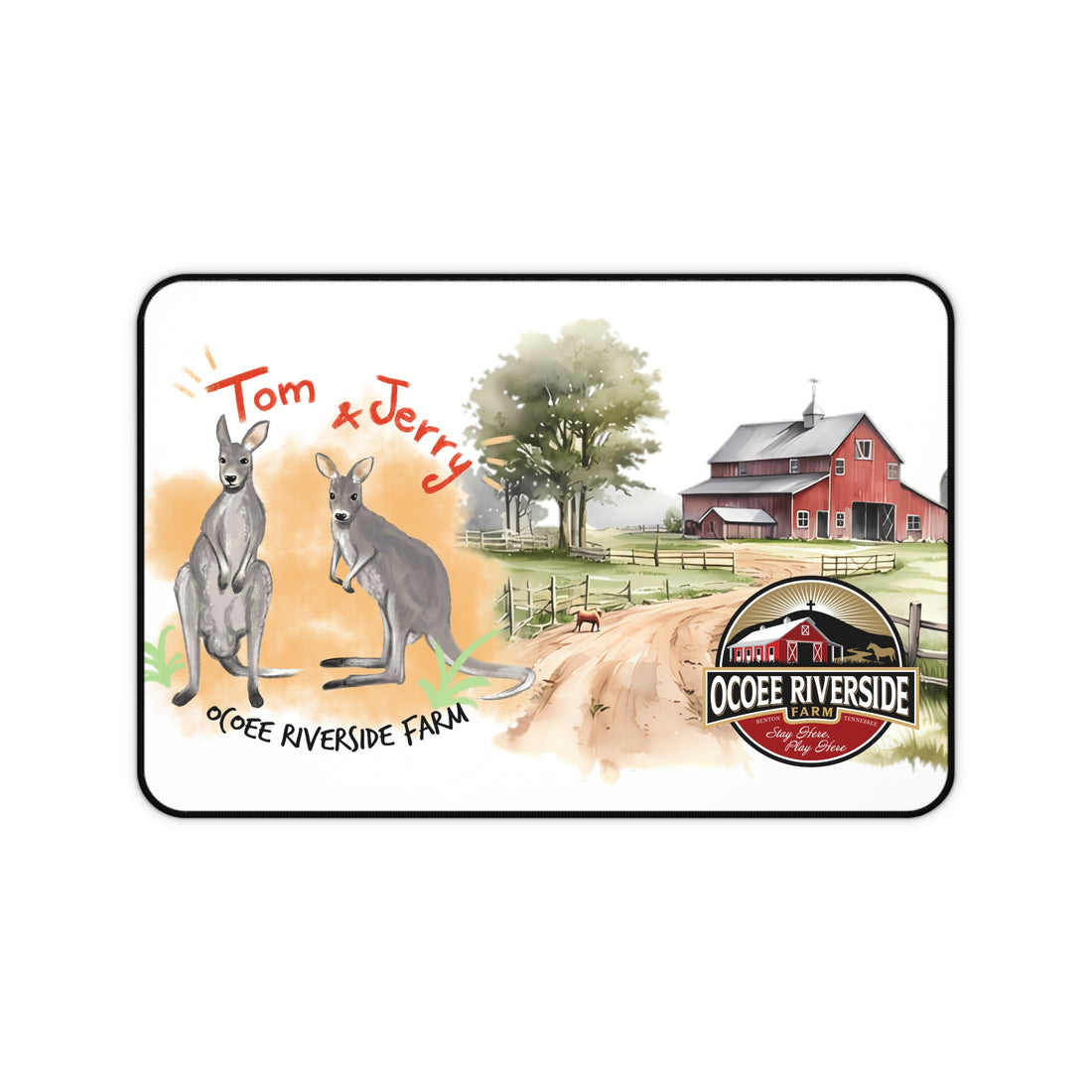 Animal Farm Custom Ocoee Riverside Farm Desk Mat Design