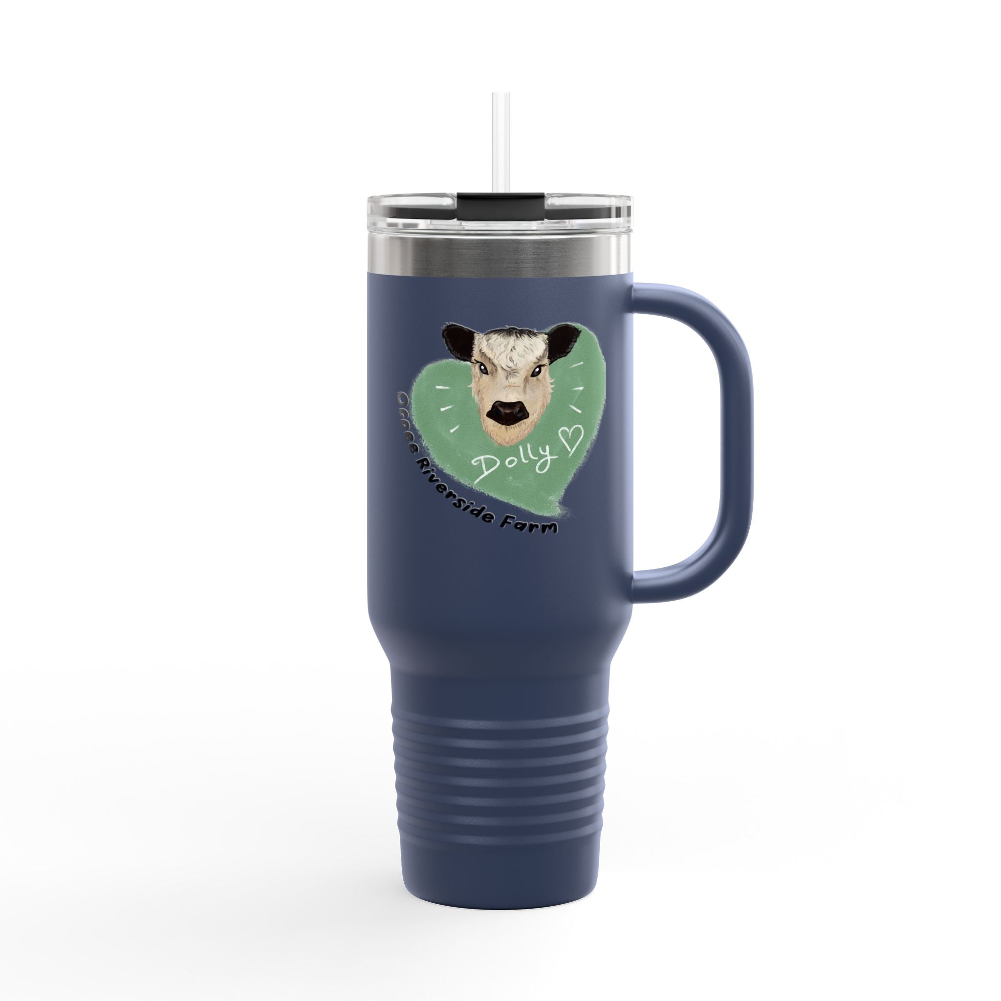 Cute Cow Insulated Travel Mug - 40oz - Perfect for Adventure Lovers!