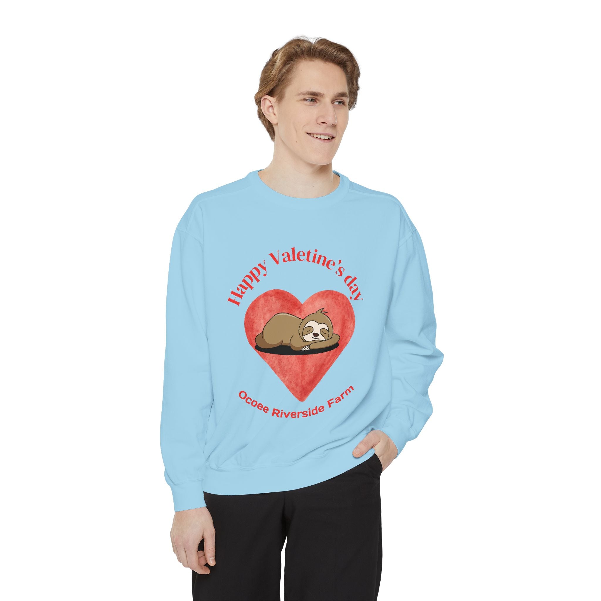 Sloth Hoodie - Valentine's Day Heart