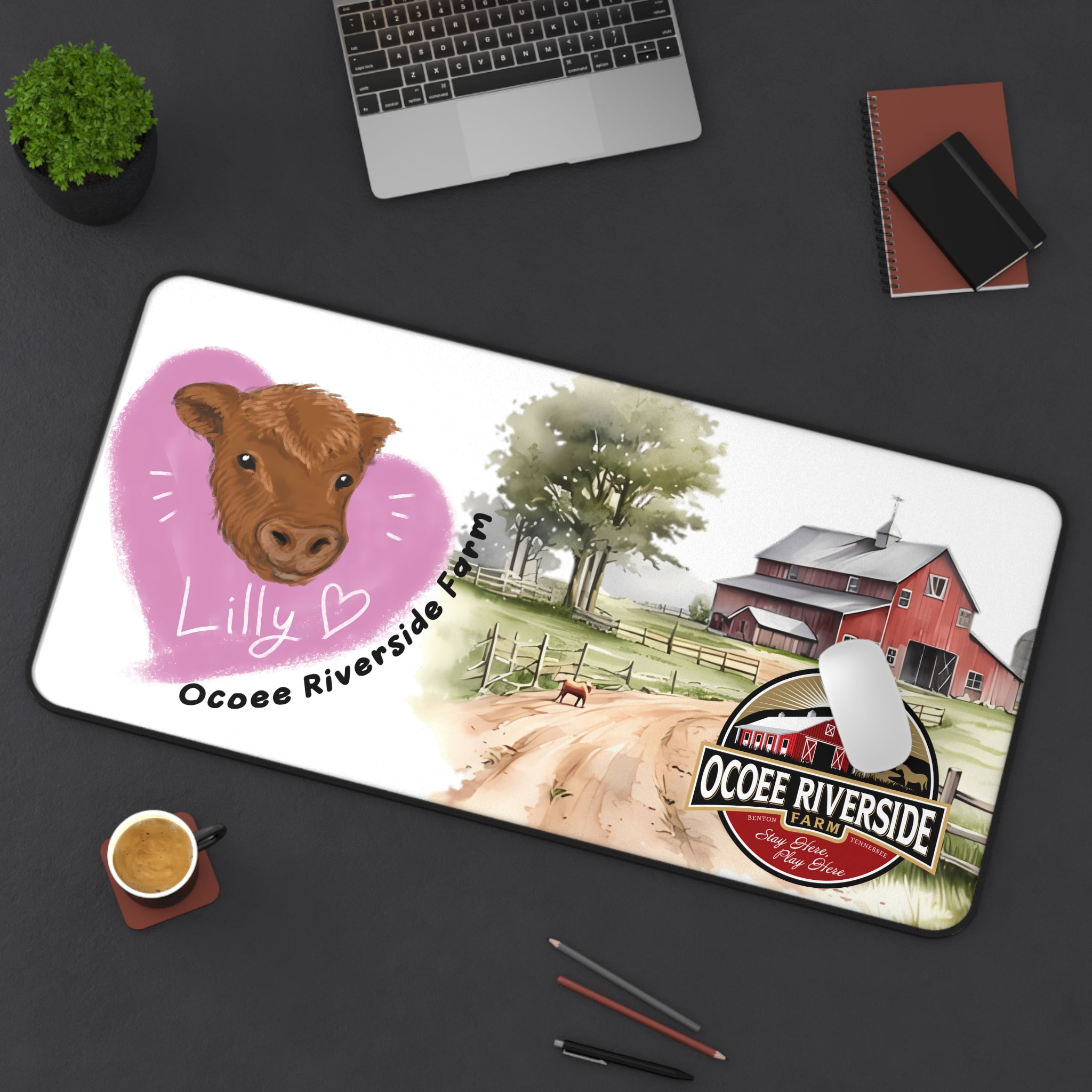 Animal Farm Custom Ocoee Riverside Farm Desk Mat Design