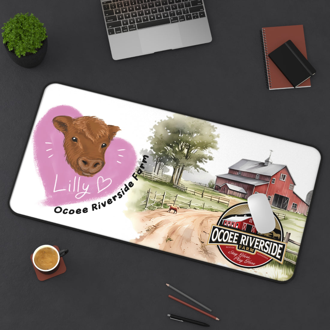 Animal Farm Custom Ocoee Riverside Farm Desk Mat Design