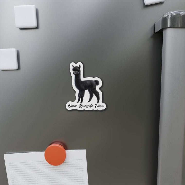 Black Alpaca Die-Cut Magnet 