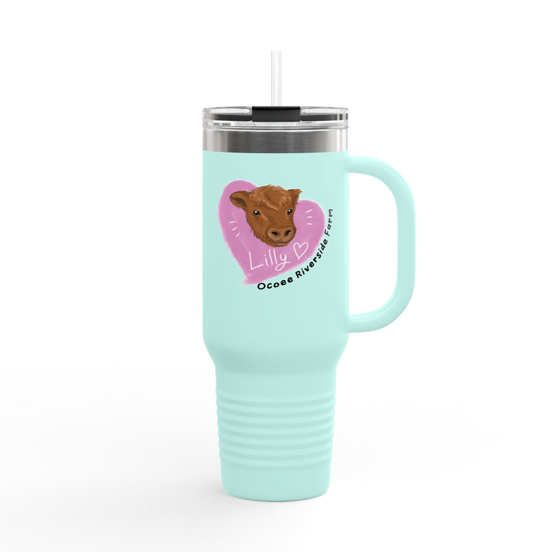 Cute Cow Insulated Travel Mug - 40oz - Perfect for Adventure Lovers!