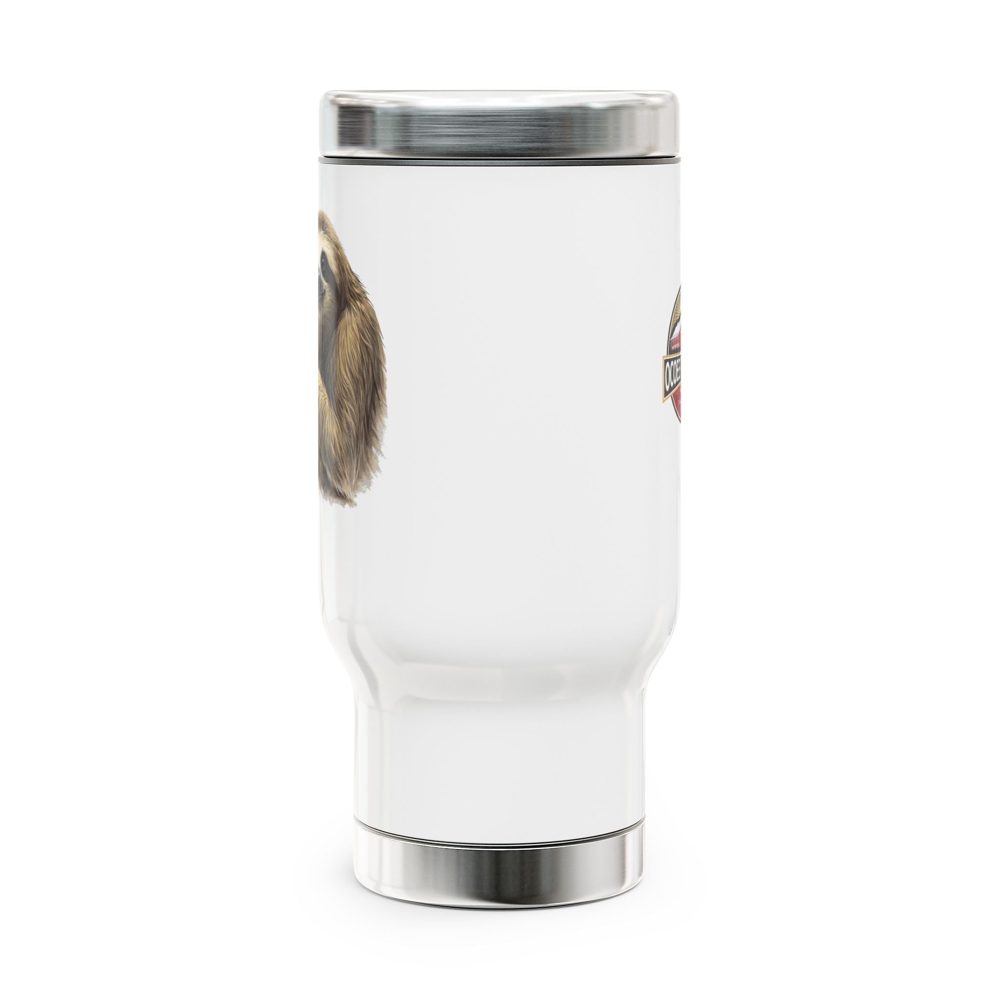Funny Sloth Stainless Steel Travel Mug - 14oz with Handle