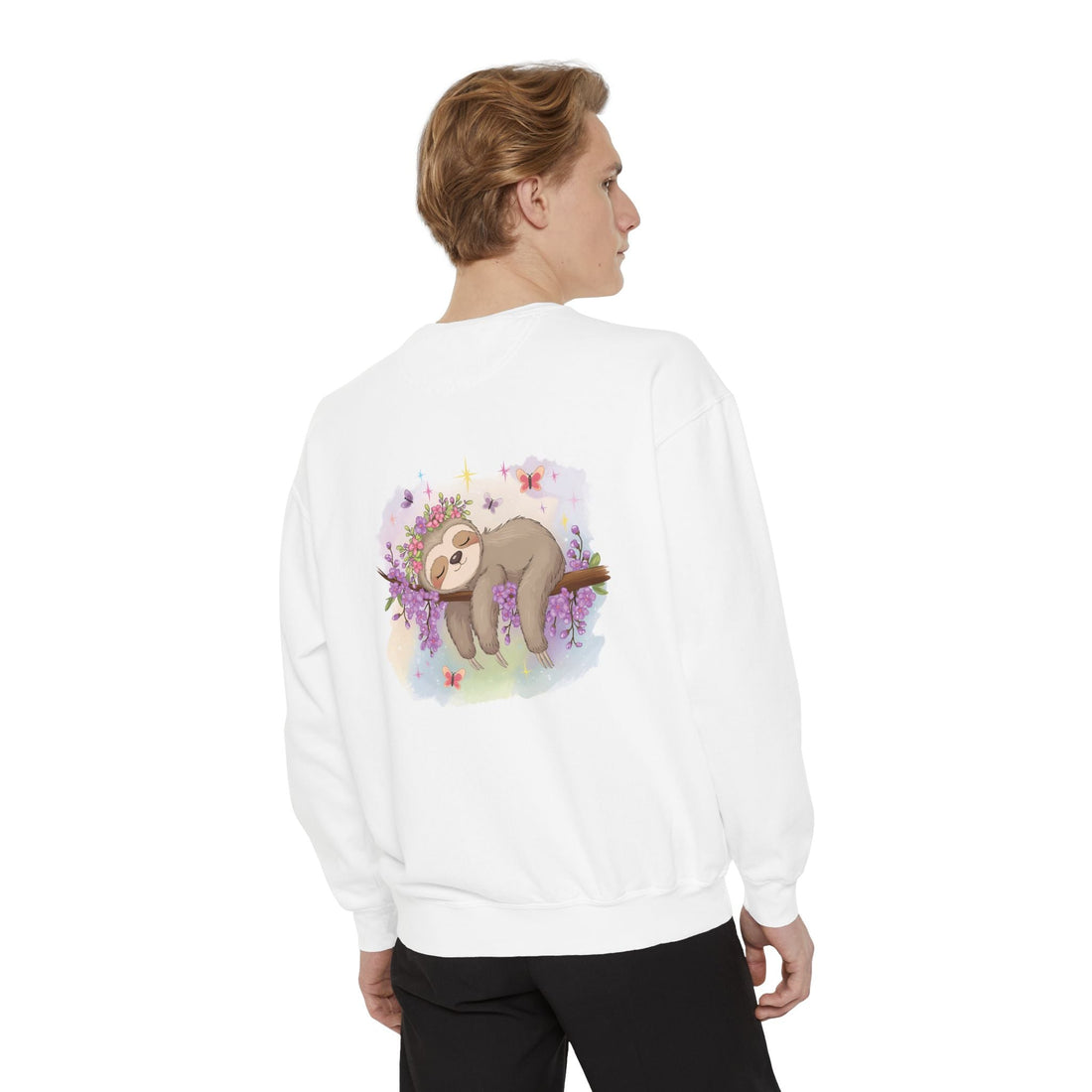 Sleepy Sloth Garment-Dyed Sweatshirt
