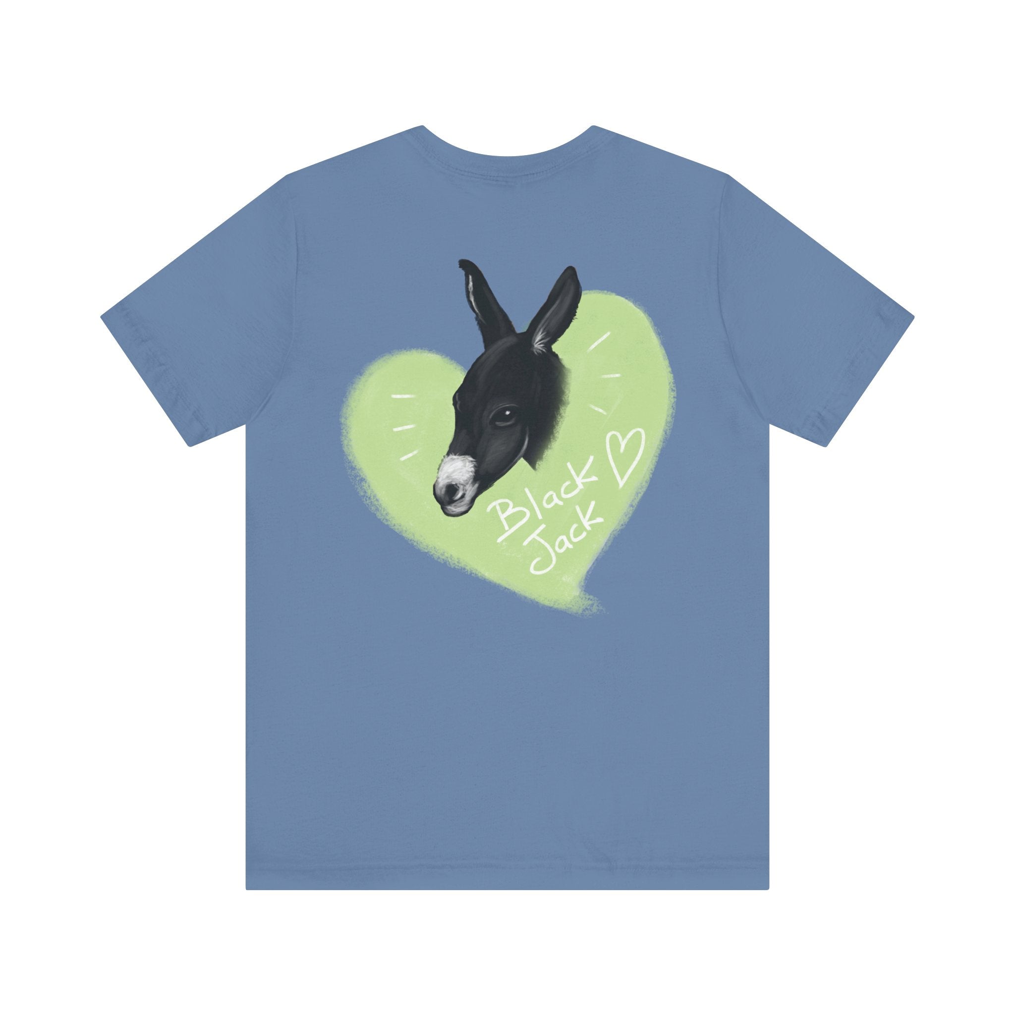 A donkey featuring the words "Black Jack" prominently displayed on its side at Ocoee Riverside Farm T-Shirt