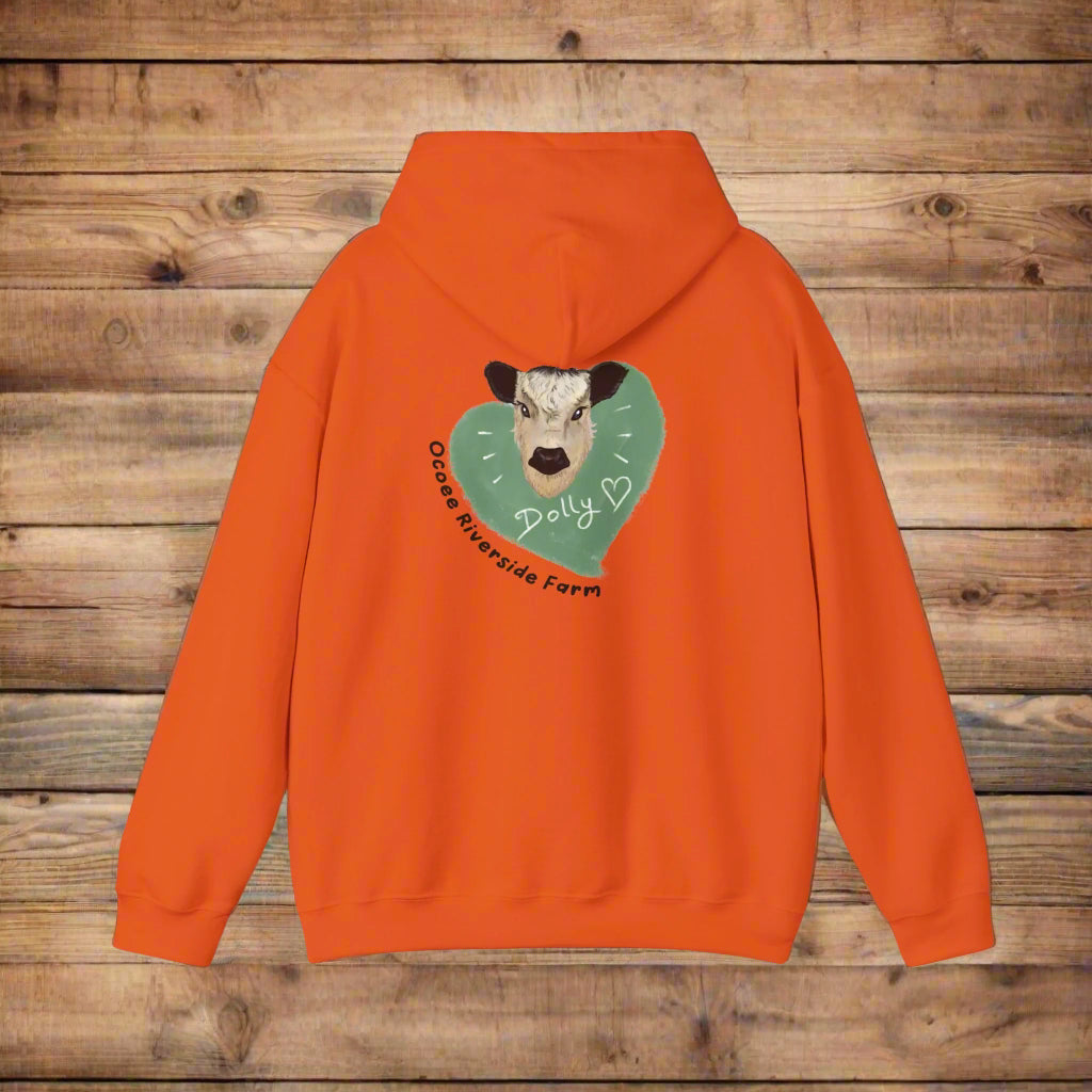 Dolly the Cow Unisex Hoodie - Cozy Riverside Farm Sweatshirt