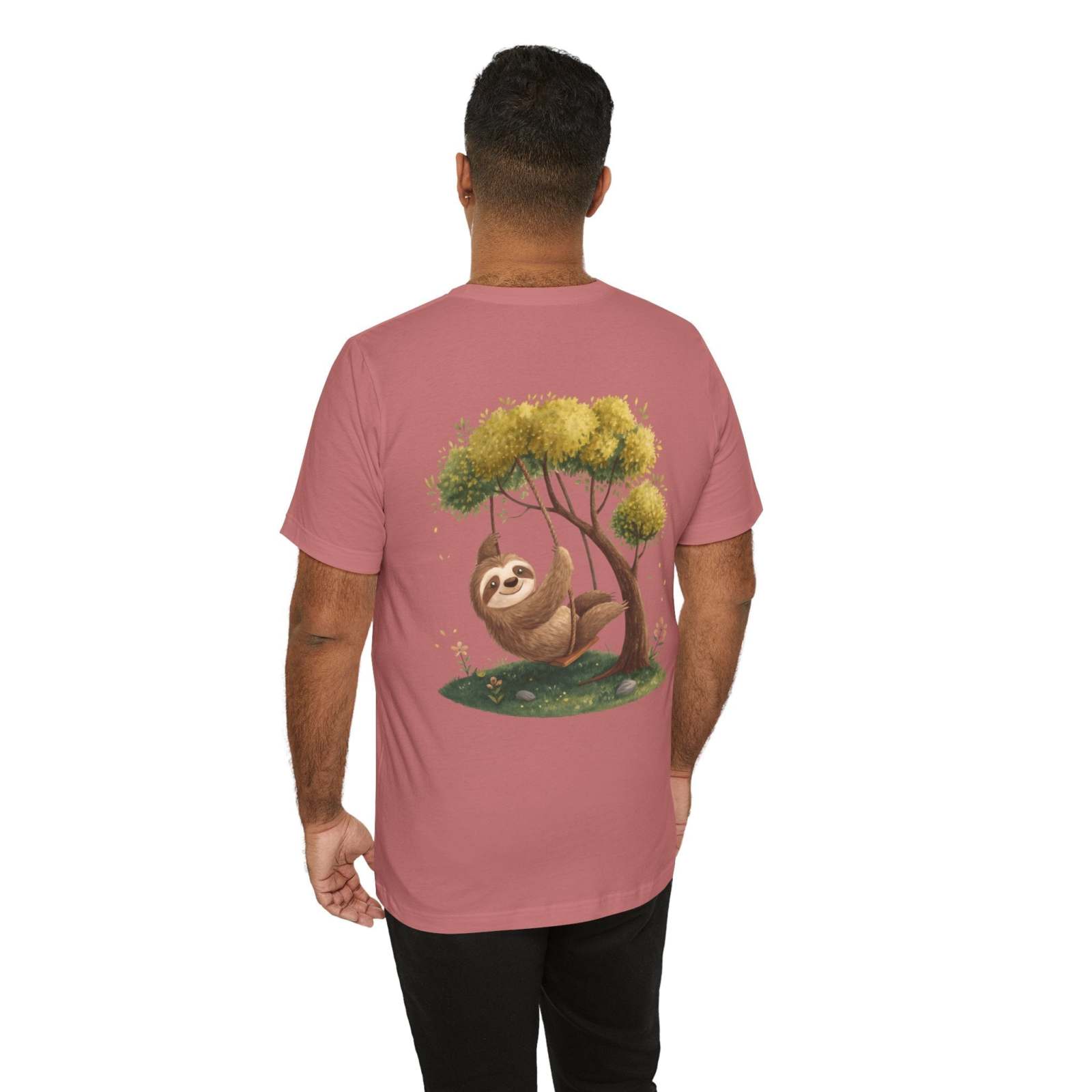 Sloth Swinging from a Tree Branch T-Shirt