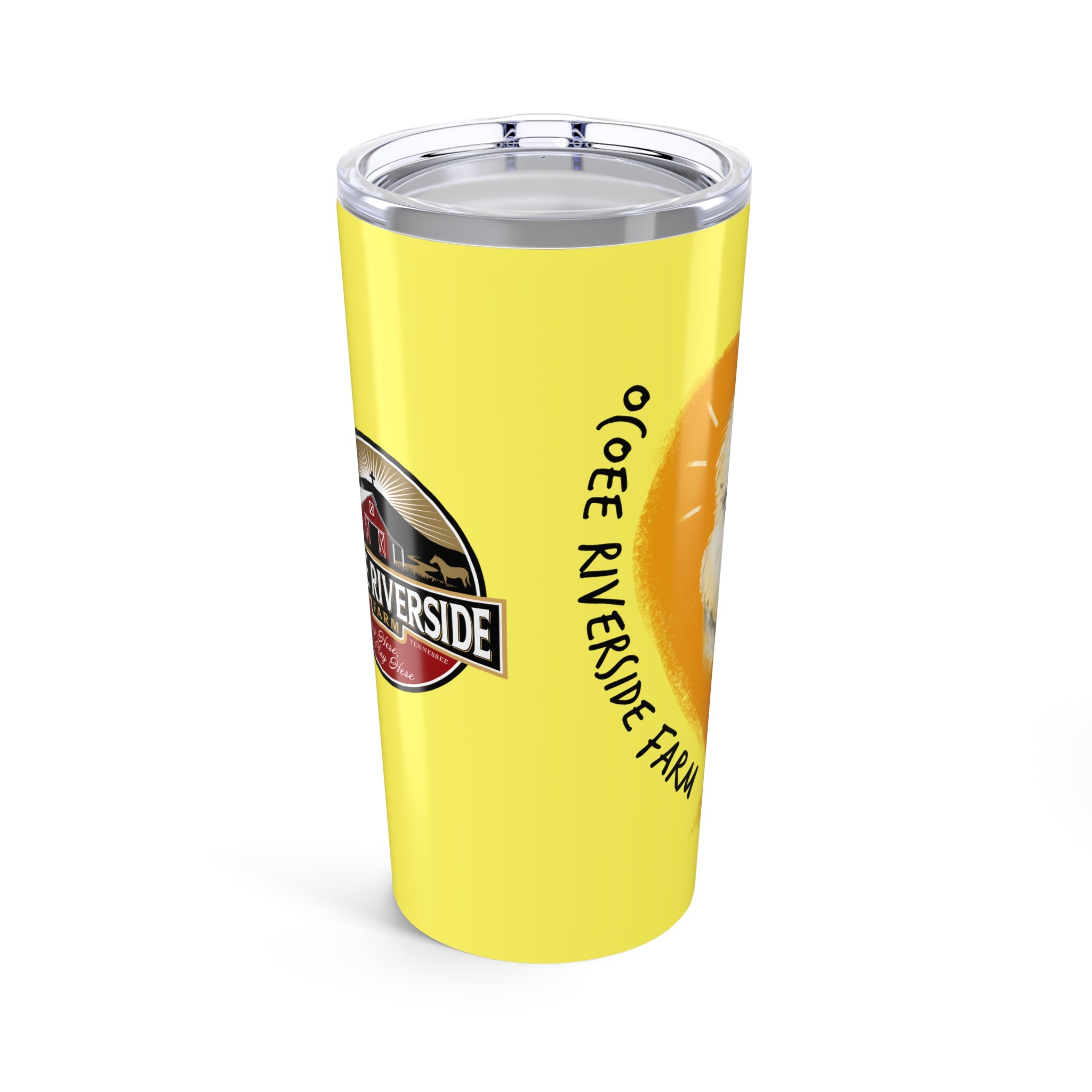 Custom 20oz Tumbler - Riverside Farm Cute Alpaca Design
