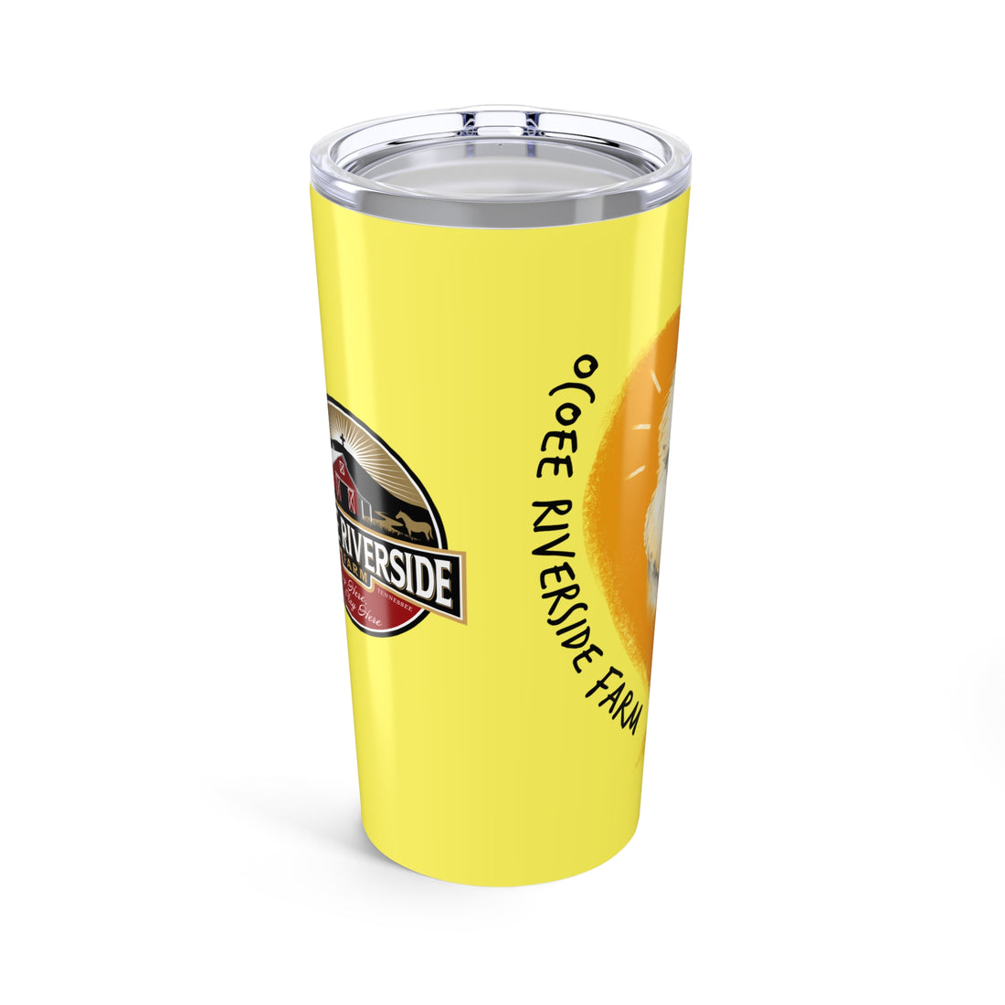 Custom 20oz Tumbler - Riverside Farm Cute Alpaca Design