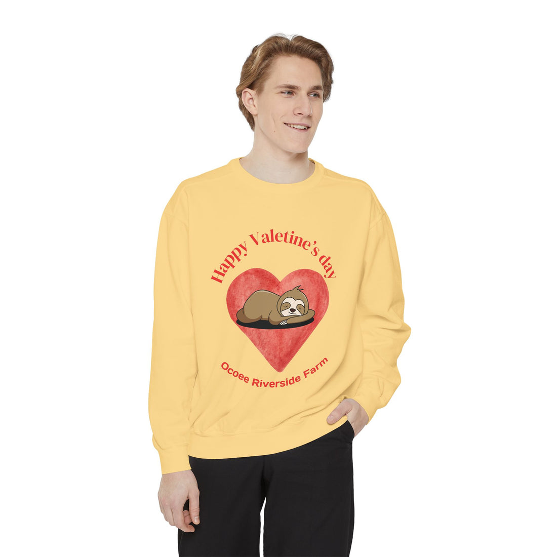 Sloth Hoodie - Valentine's Day Heart