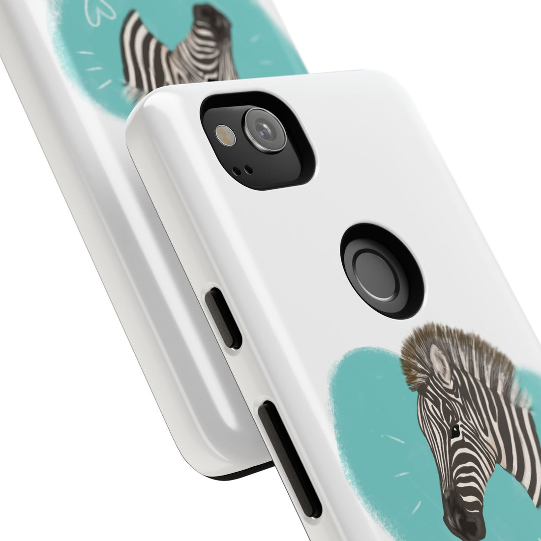 A zebra adorned with the word "Marty" creatively integrated into its stripes at Ocoee Riverside Farm Phone Case