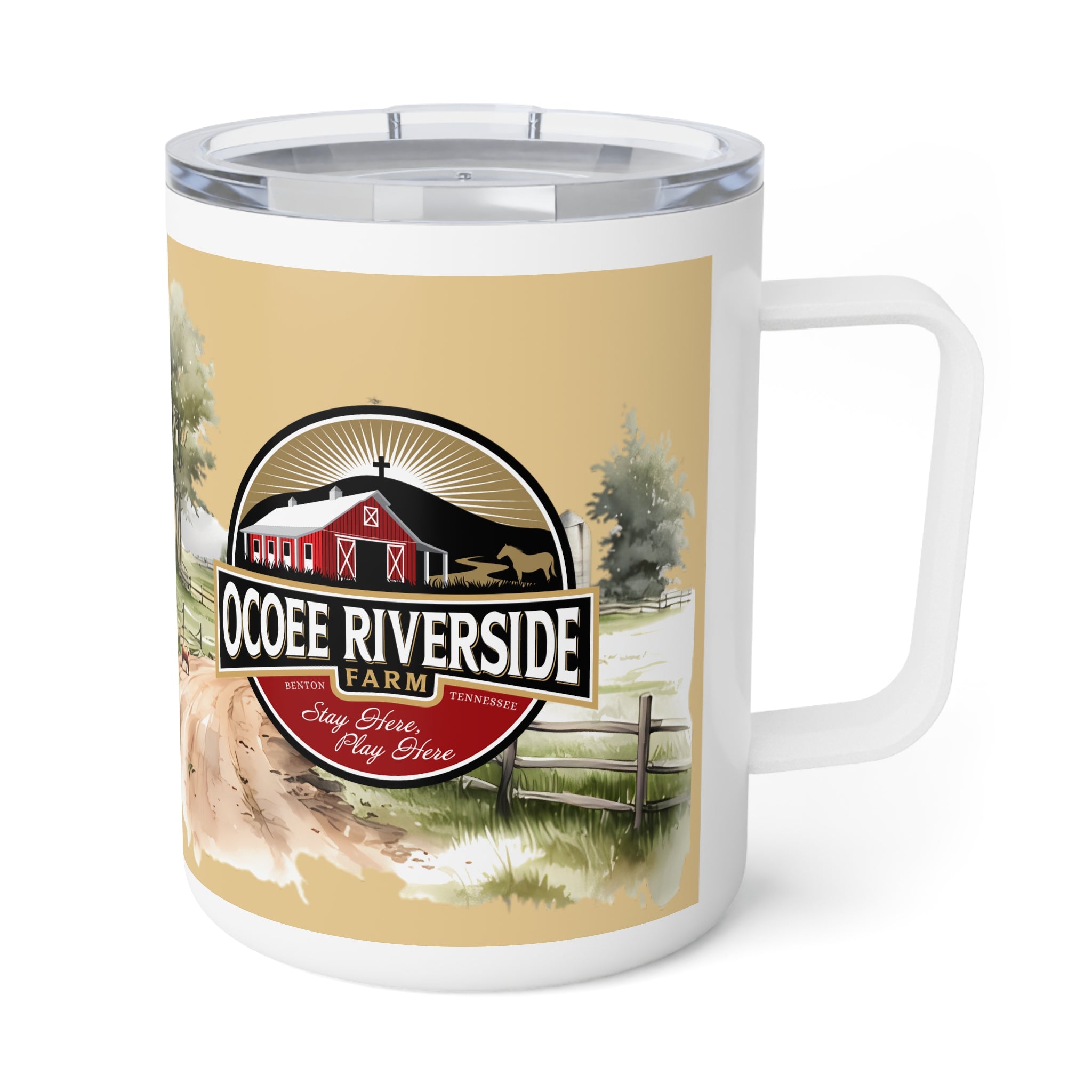 Rustic Insulated Coffee Mug | 10oz Mug with Farmhouse Design for Country Lovers