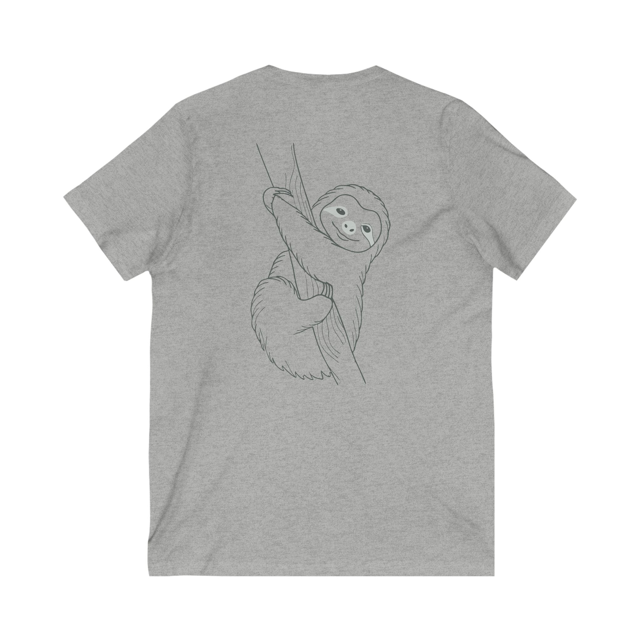 Cute Sloth Unisex V-Neck T-Shirt