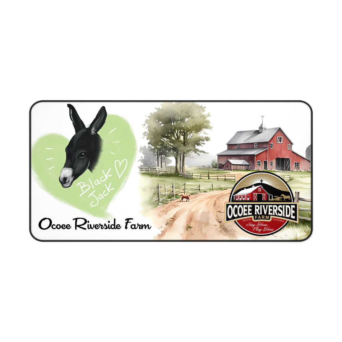 Animal Farm Custom Ocoee Riverside Farm Desk Mat Design