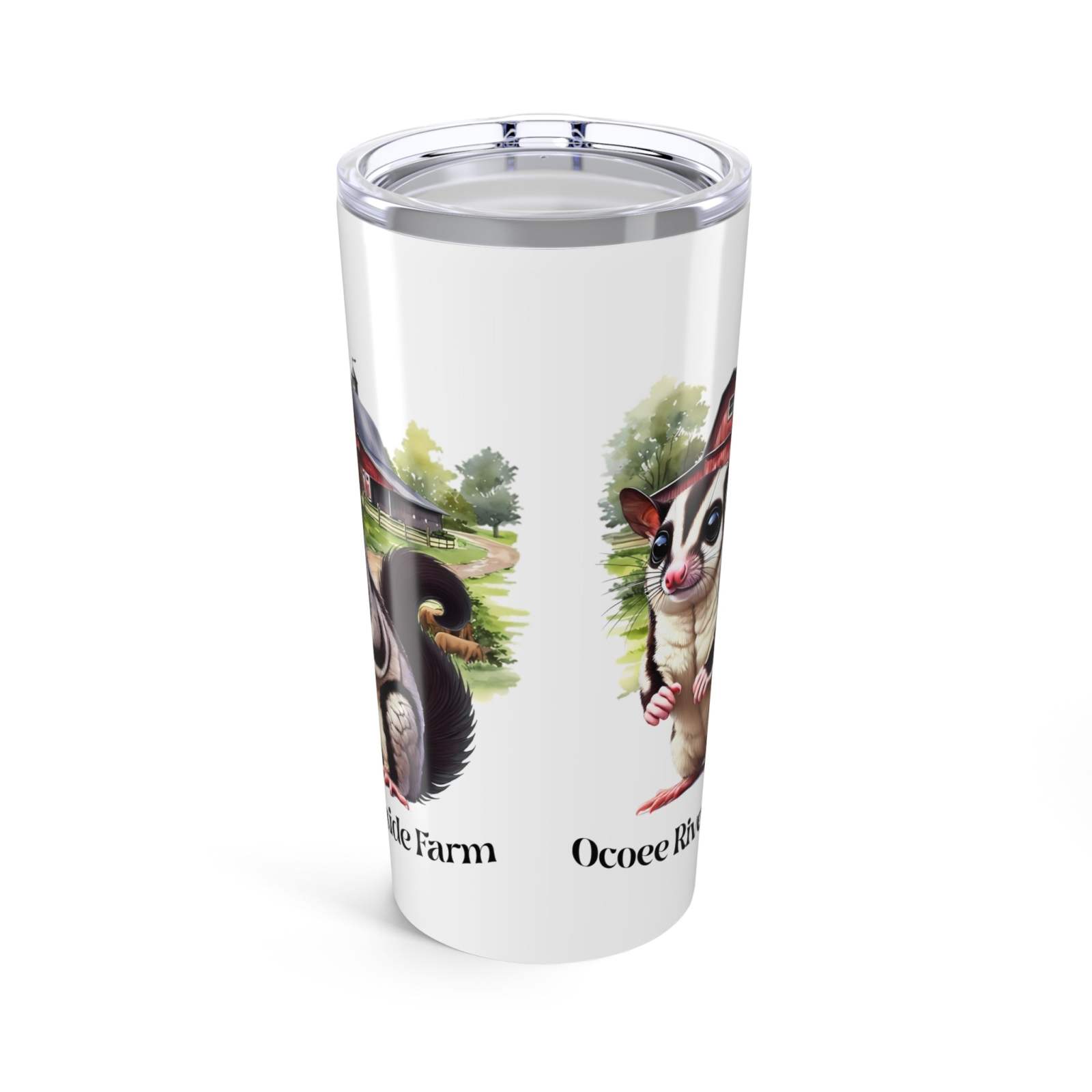 Custom 20oz Tumbler with Ocoee River Farm Design