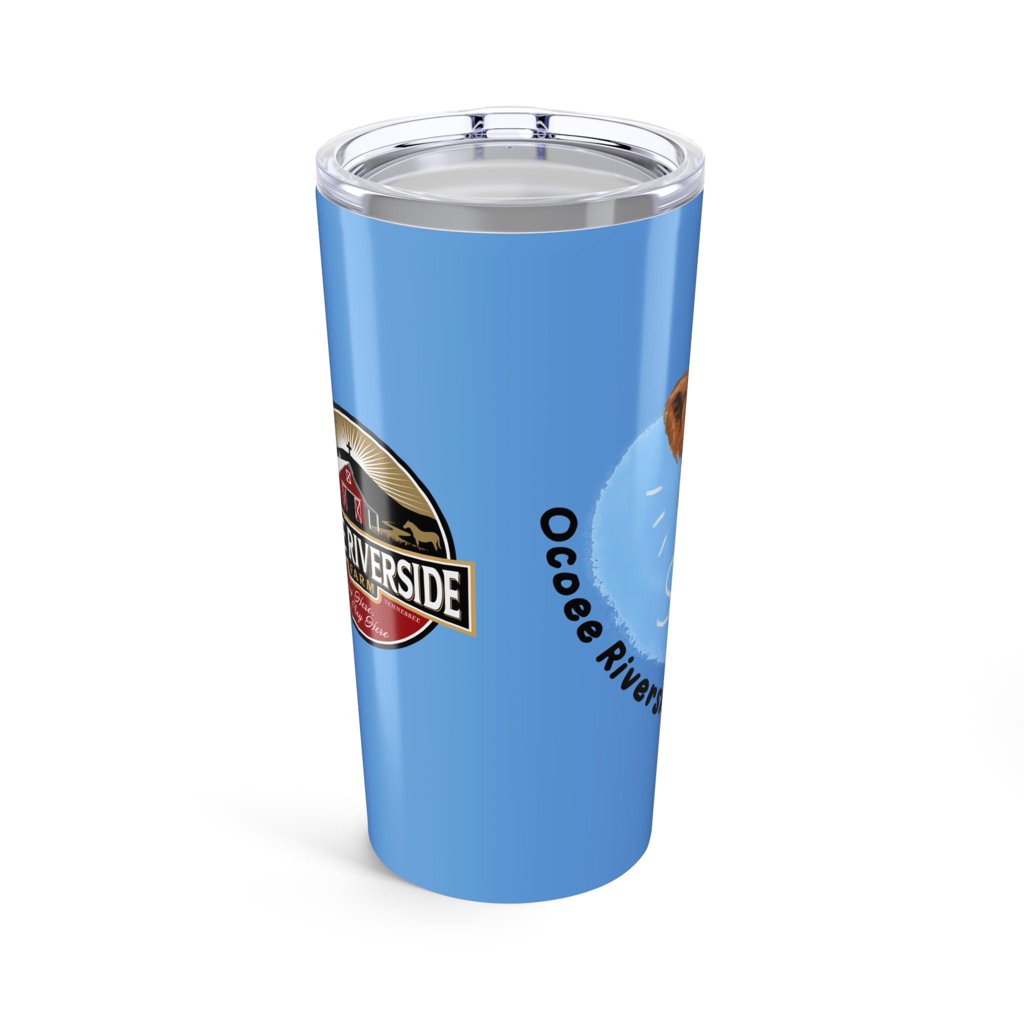 Custom 20oz Tumbler - Riverside Farm Cute Cow Design