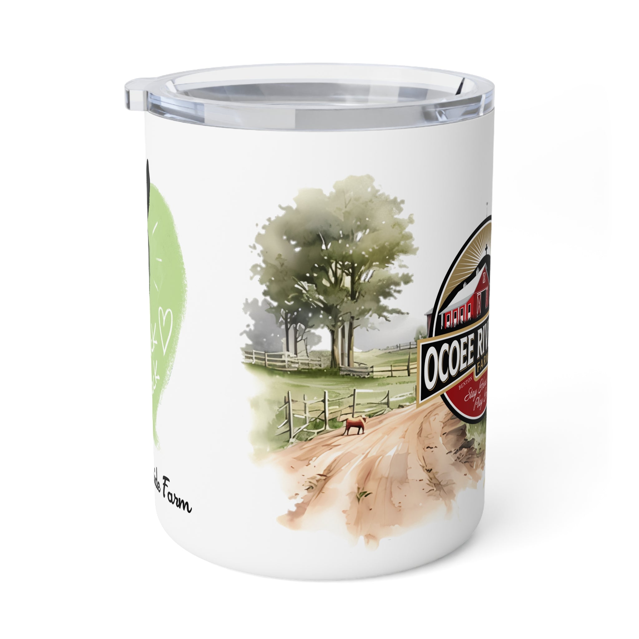 Rustic Farmhouse Insulated Coffee Mug - 10oz with Whimsical Artwork