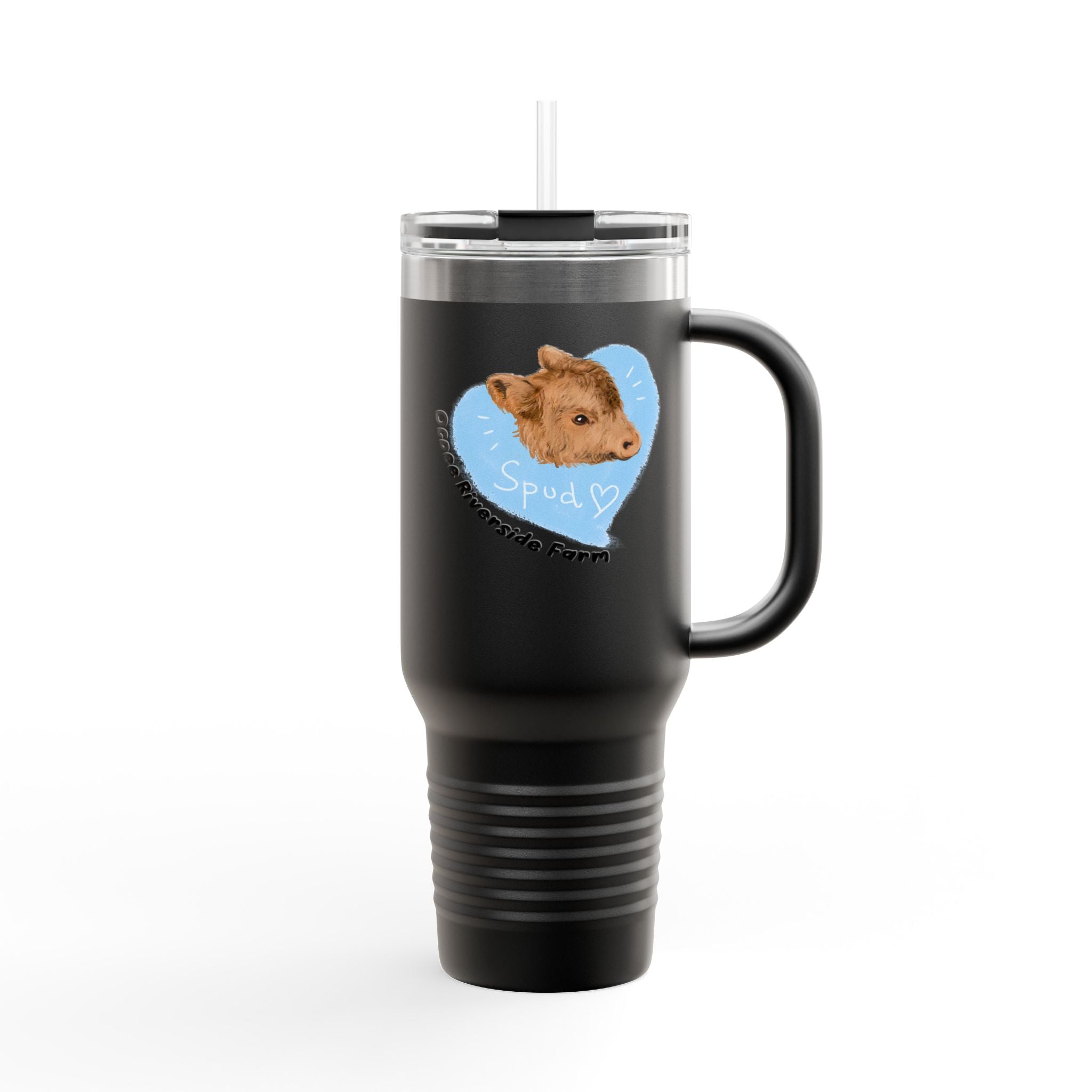 Cute Cow Insulated Travel Mug - 40oz - Perfect for Adventure Lovers!