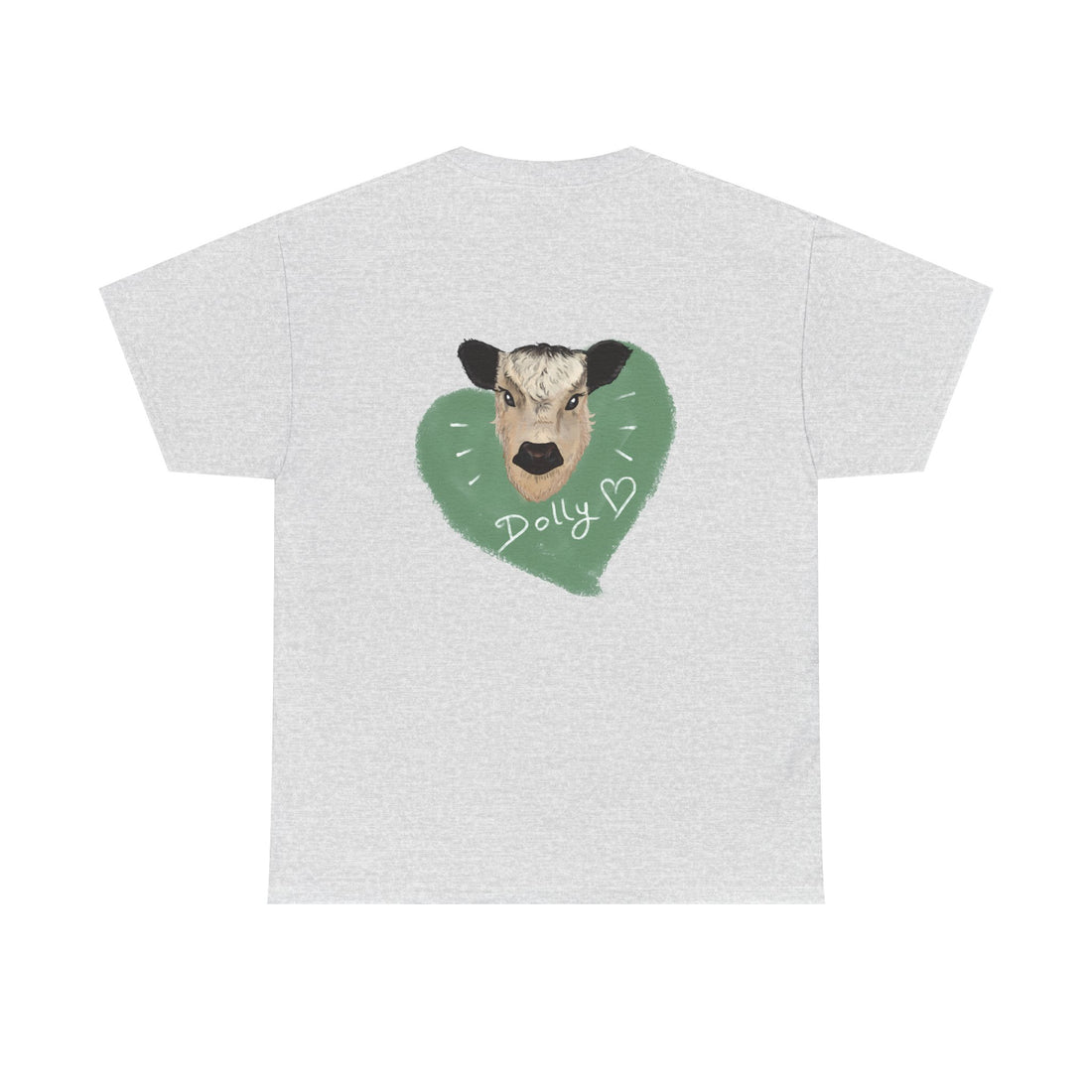 Dolly Cow Unisex Heavy Cotton Tee - Cute Farm Animal Graphic T-Shirt