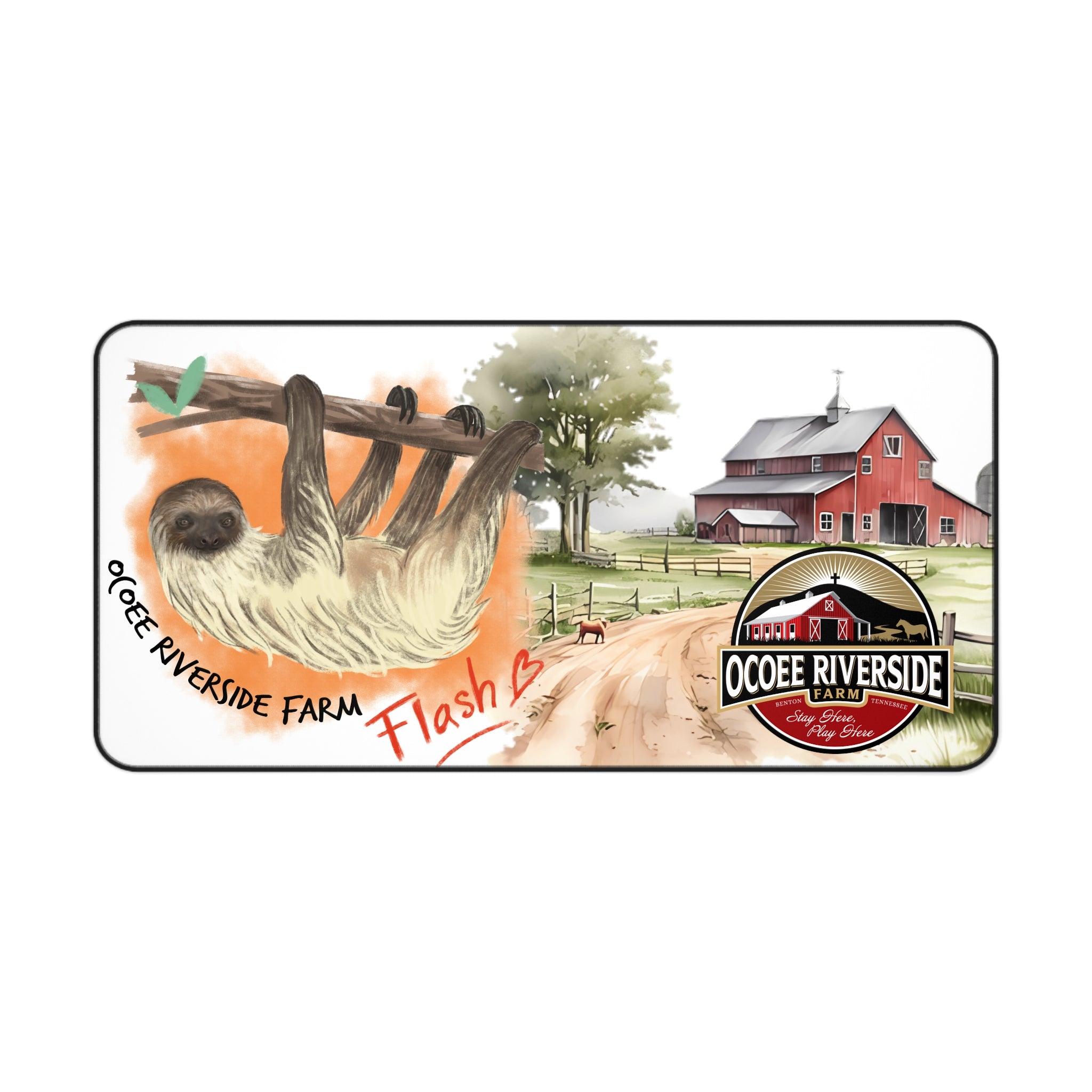 Animal Farm Custom Ocoee Riverside Farm Desk Mat Design