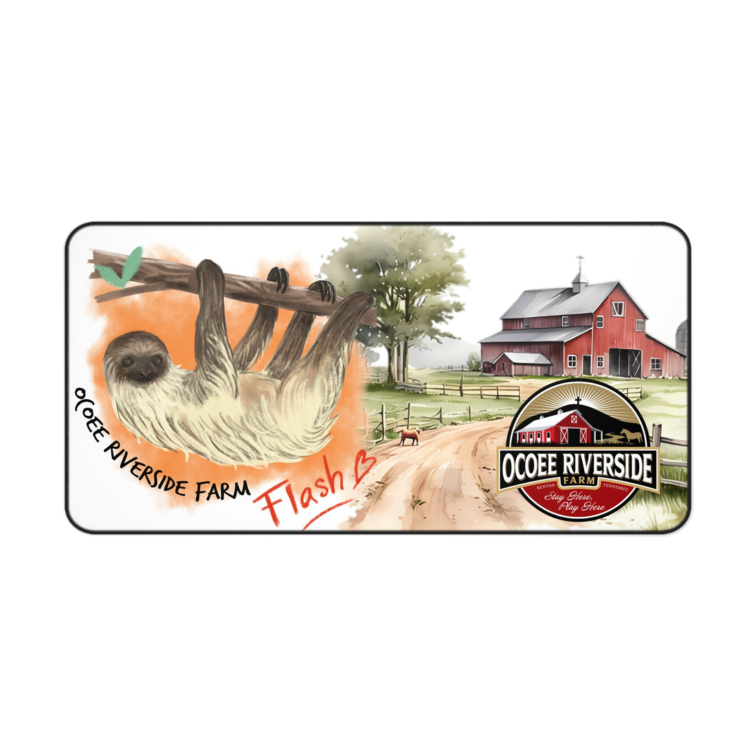 Animal Farm Custom Ocoee Riverside Farm Desk Mat Design