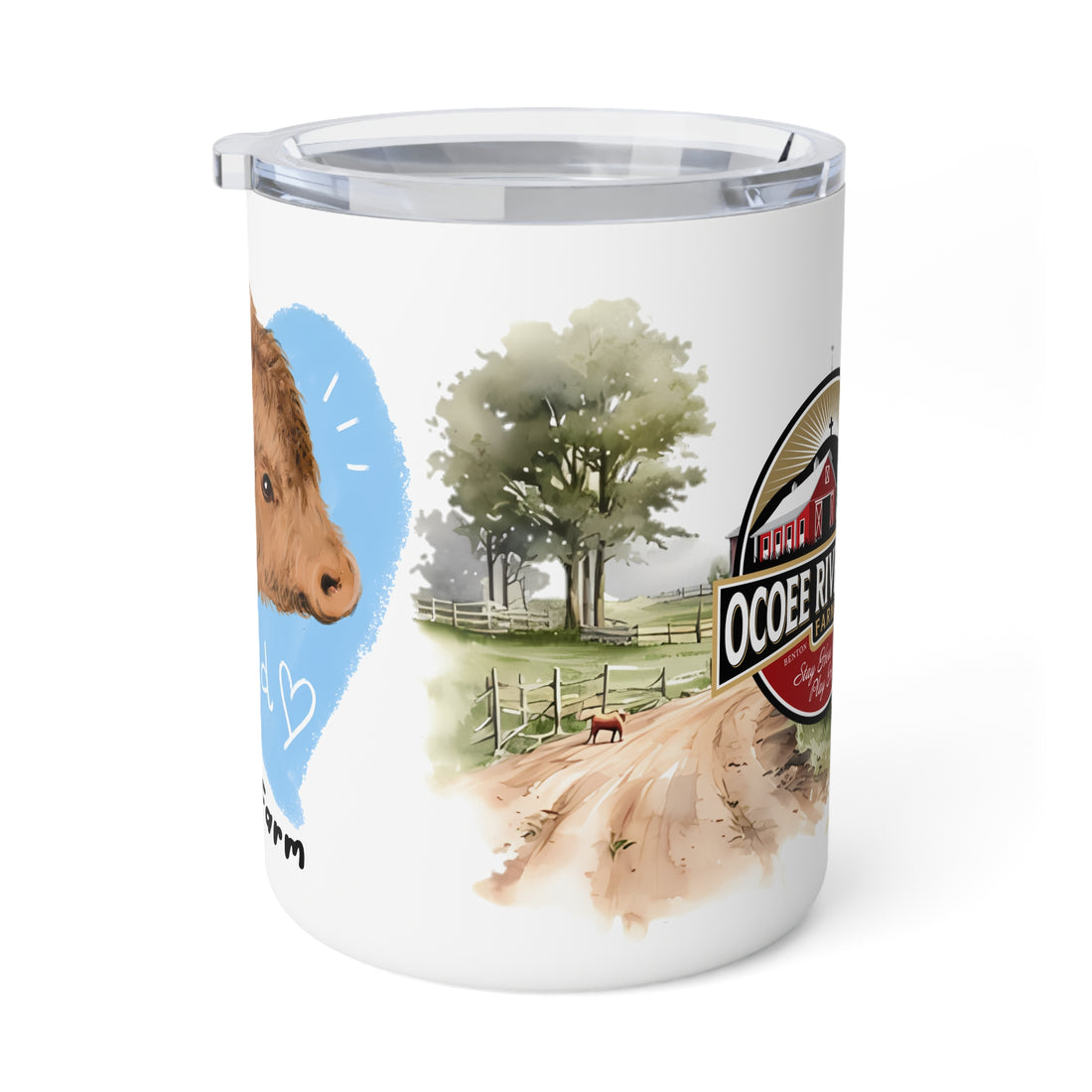 Rustic Farmhouse Insulated Coffee Mug - 10oz with Whimsical Artwork