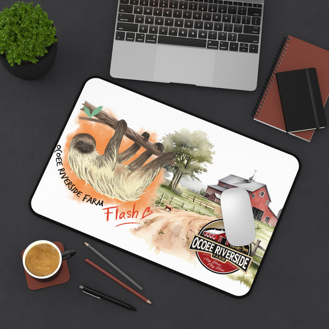 Animal Farm Custom Ocoee Riverside Farm Desk Mat Design