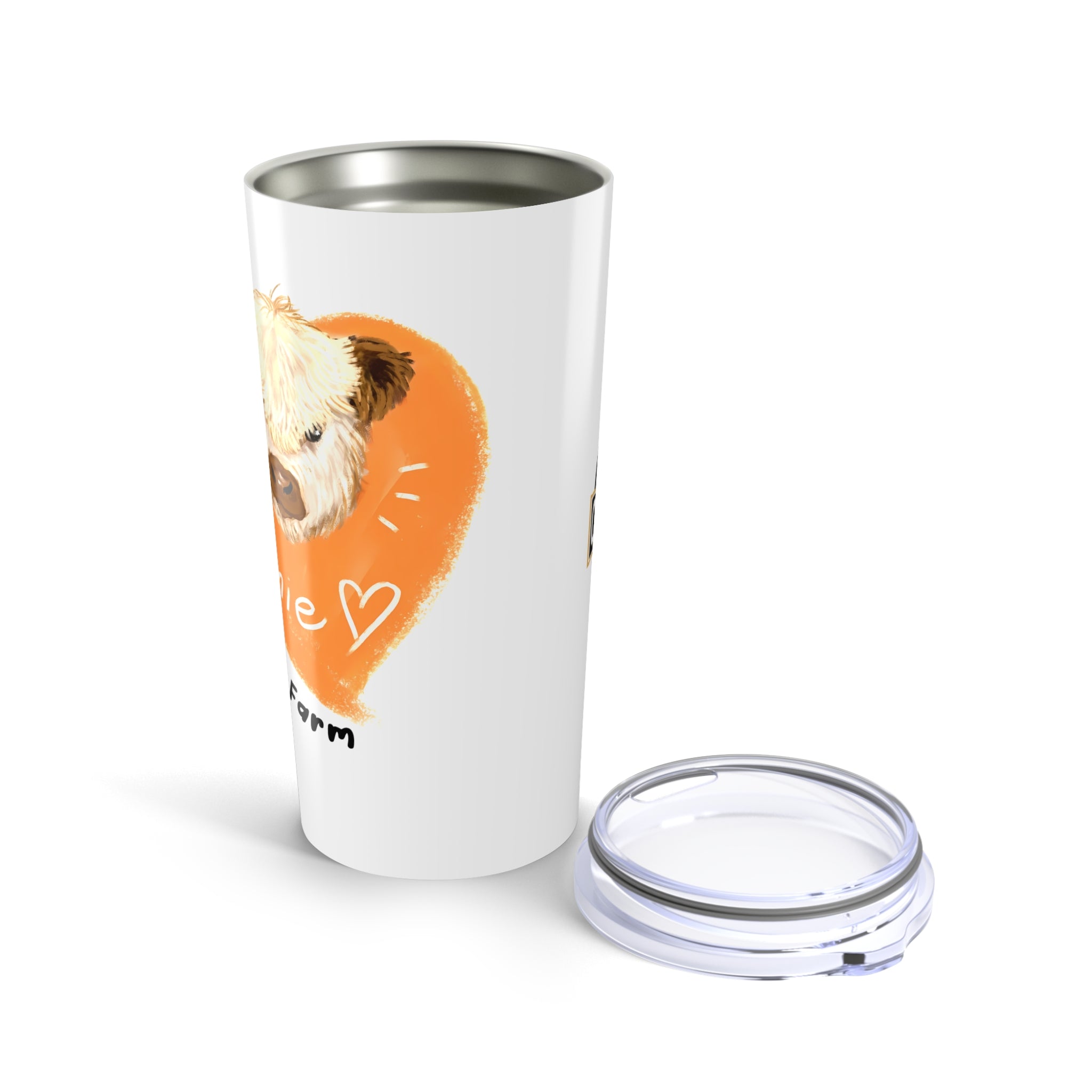 Custom 20oz Tumbler - Riverside Farm Cute Cow Design