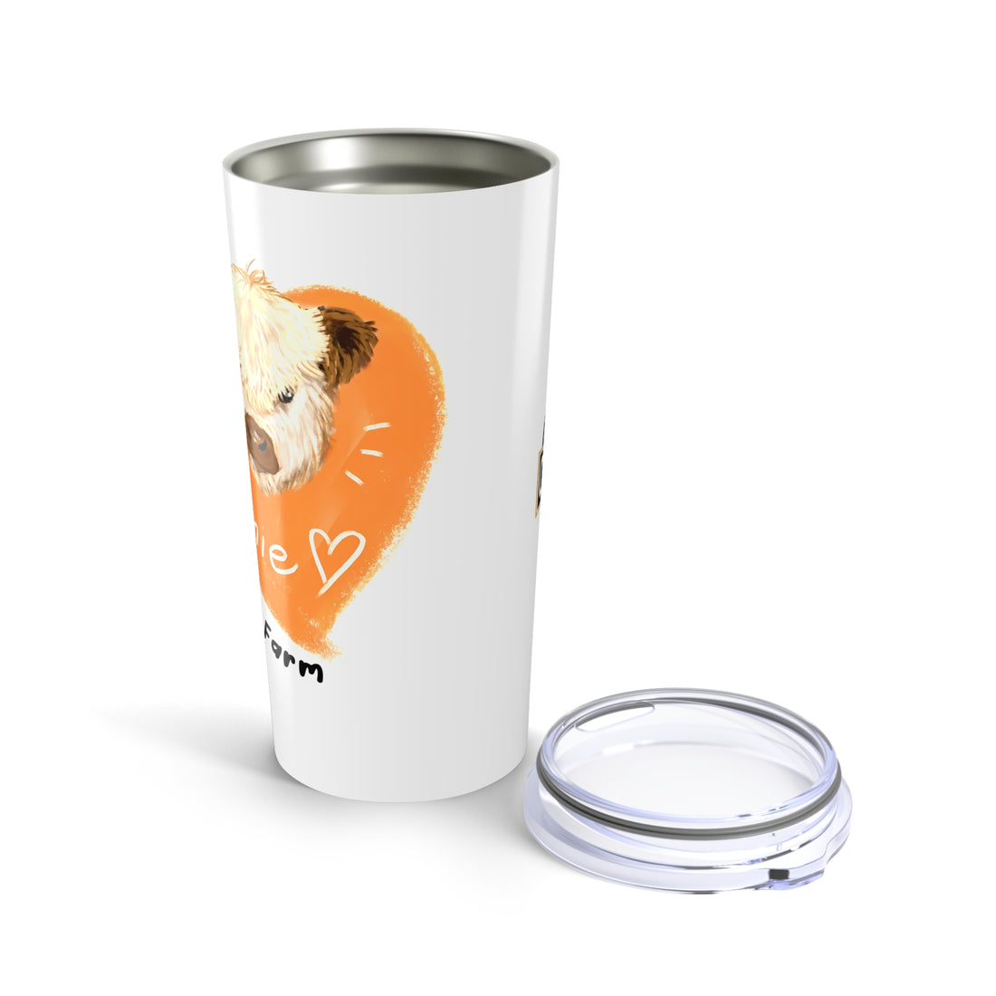 Custom 20oz Tumbler - Riverside Farm Cute Cow Design