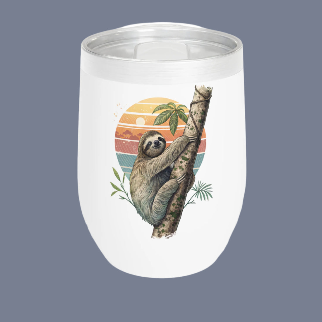 Chill Wine Tumbler with Sloth Design – Perfect for Wine Lovers & Outdoor Adventures