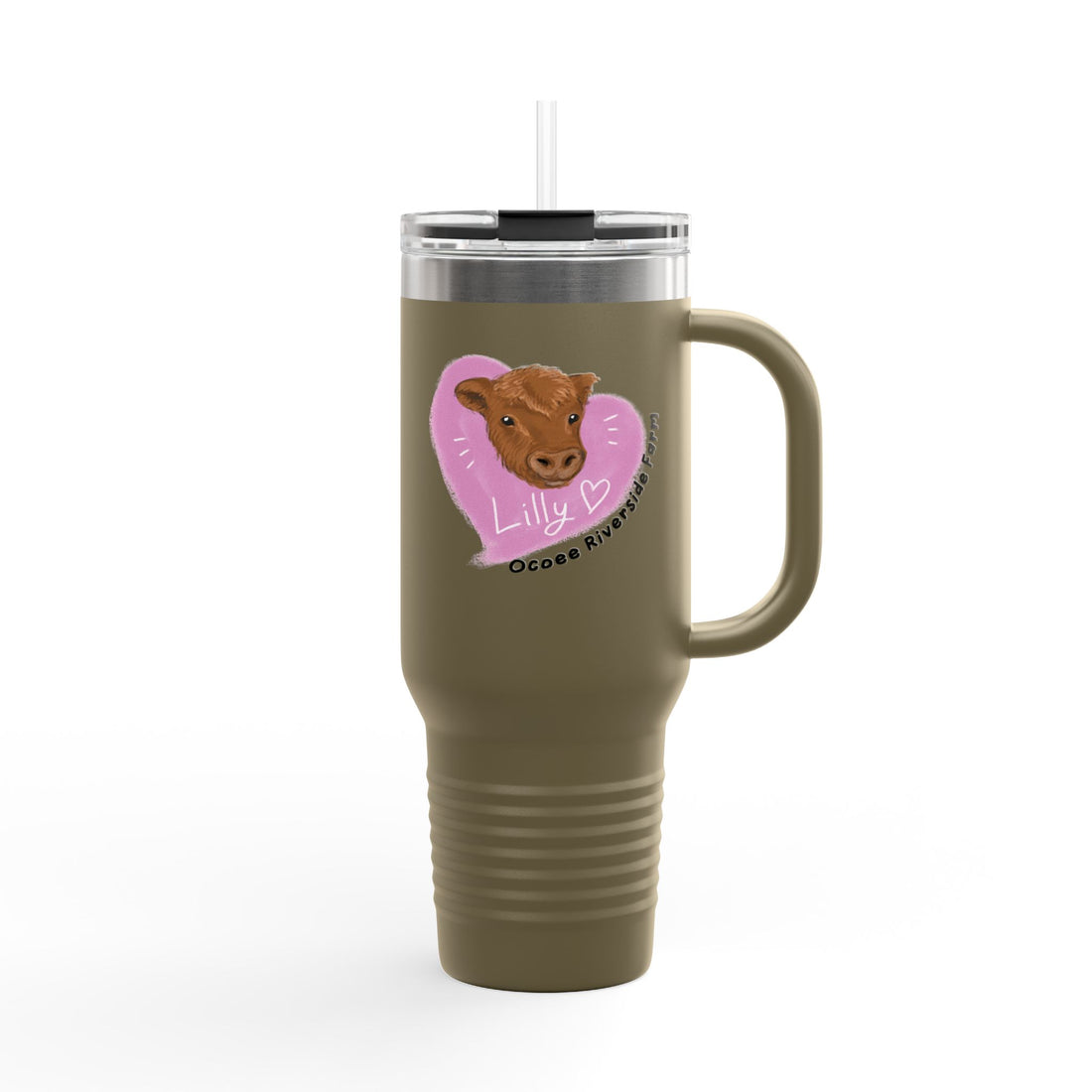 Cute Cow Insulated Travel Mug - 40oz - Perfect for Adventure Lovers!
