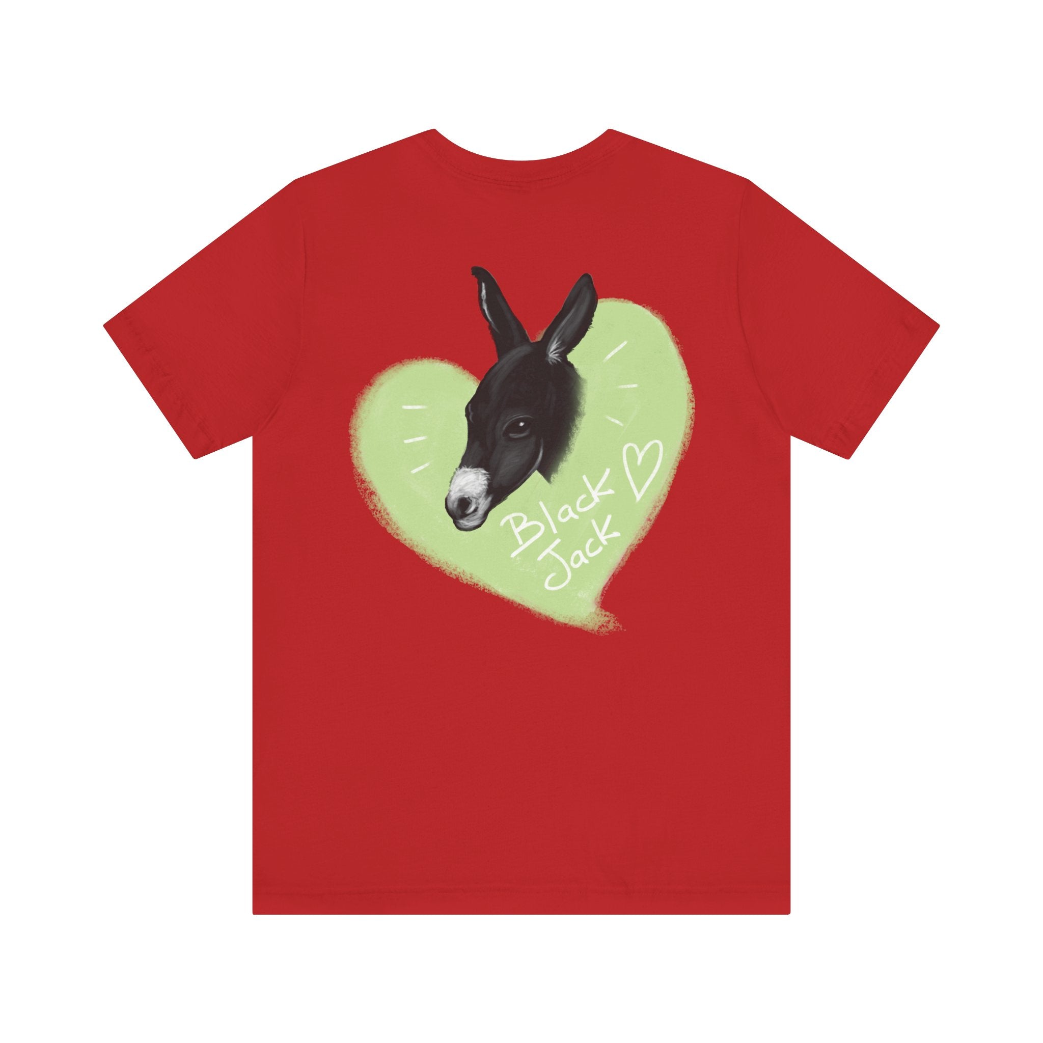 A donkey featuring the words "Black Jack" prominently displayed on its side at Ocoee Riverside Farm T-Shirt