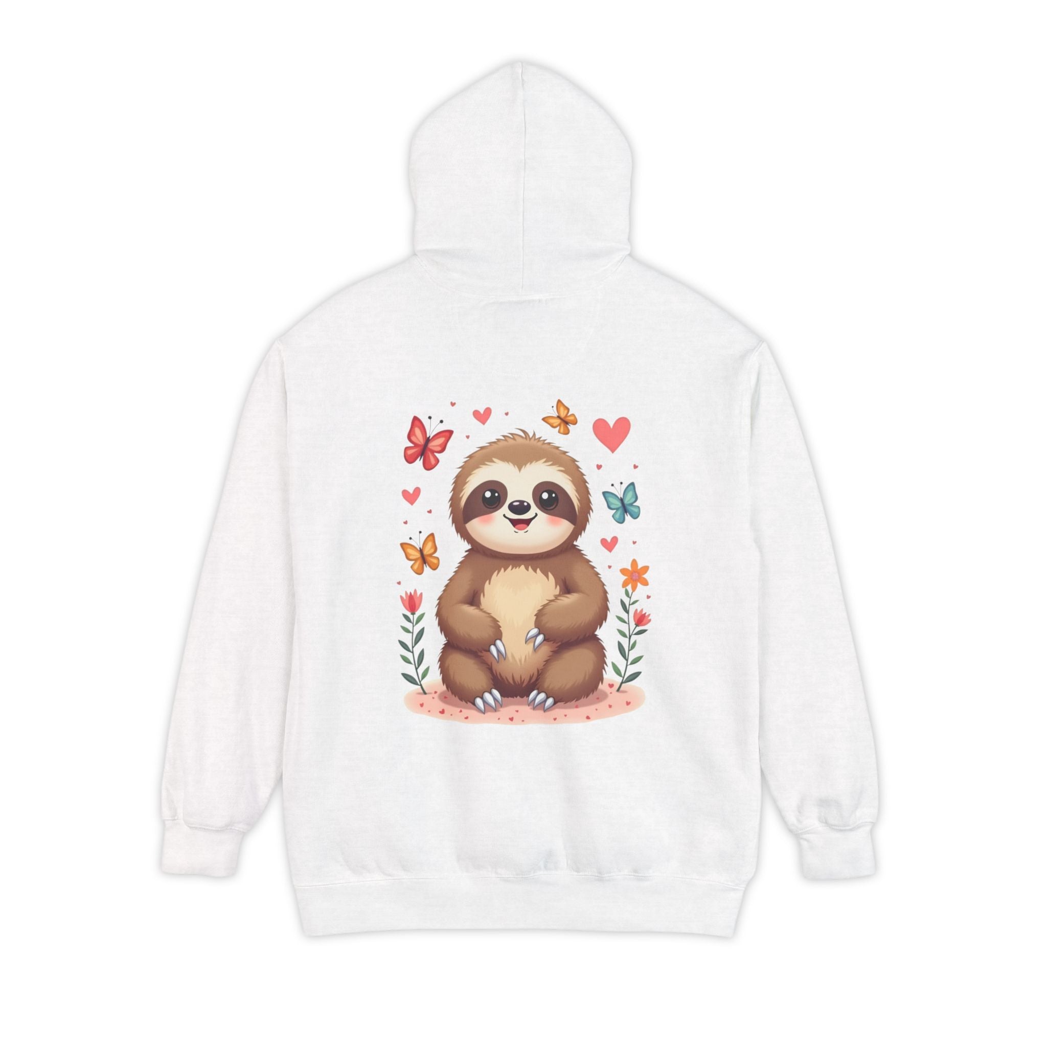 Cute Sloth Garment-Dyed Hoodie