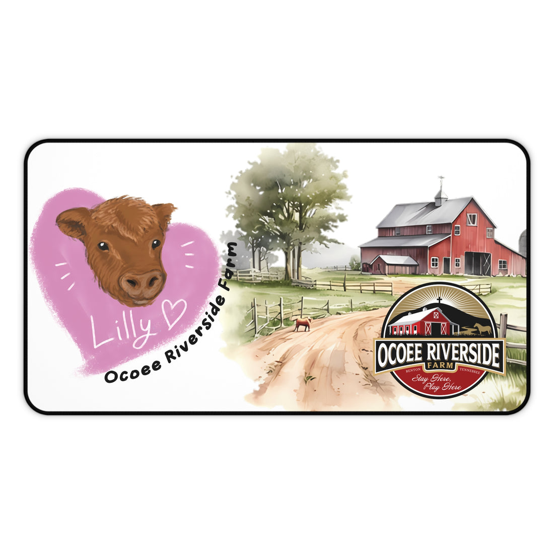 Animal Farm Custom Ocoee Riverside Farm Desk Mat Design