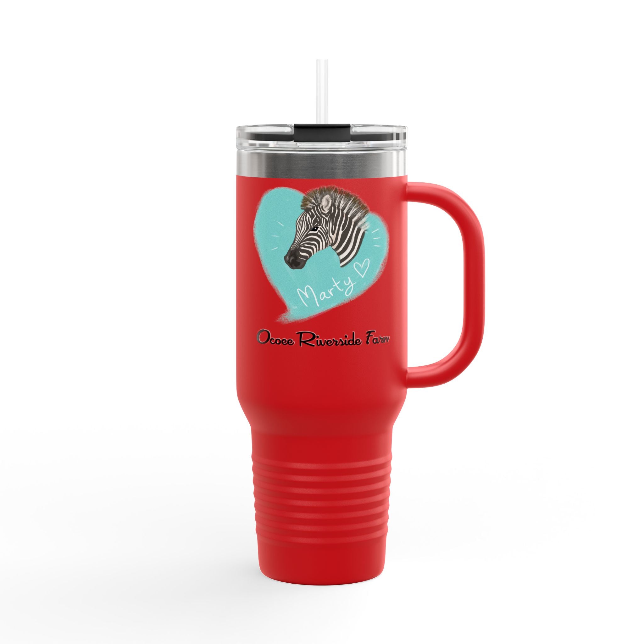 Cute Zebra Insulated Travel Mug - 40oz - Perfect for Adventure Lovers!