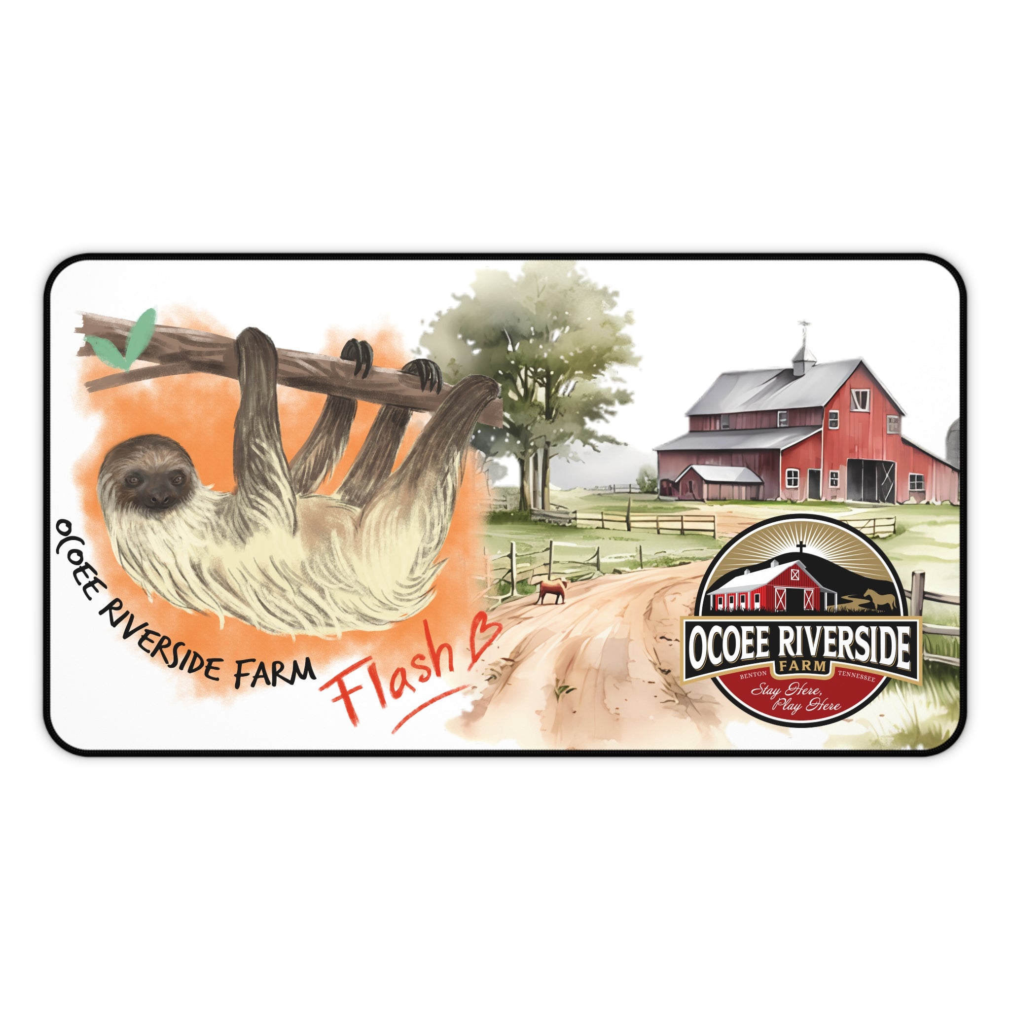 Animal Farm Custom Ocoee Riverside Farm Desk Mat Design