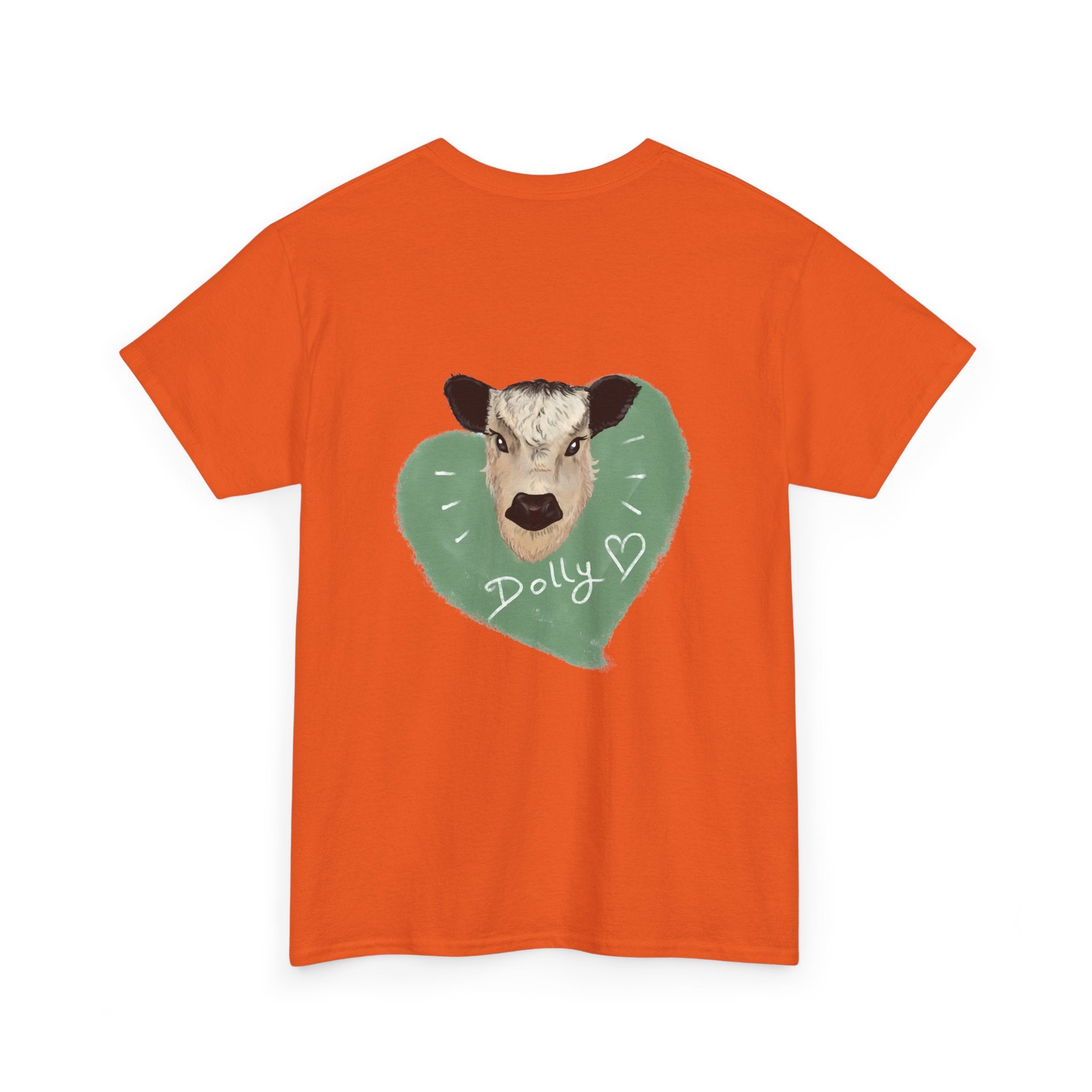 Dolly Cow Unisex Heavy Cotton Tee - Cute Farm Animal Graphic T-Shirt