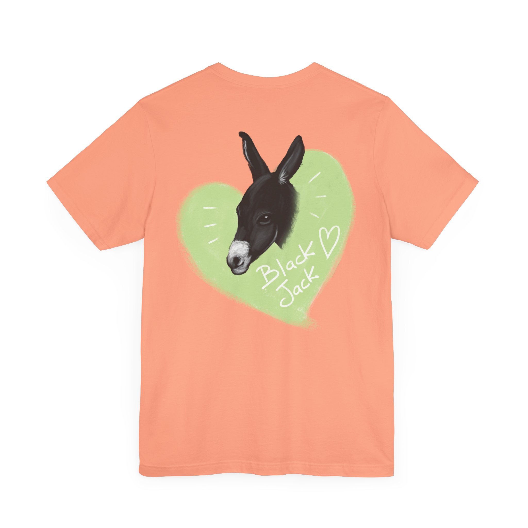 A donkey featuring the words "Black Jack" prominently displayed on its side at Ocoee Riverside Farm T-Shirt