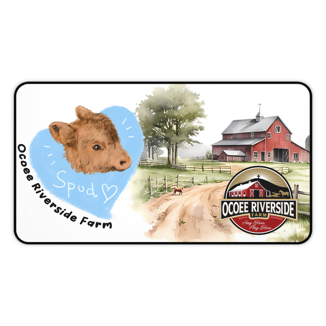 Animal Farm Custom Ocoee Riverside Farm Desk Mat Design