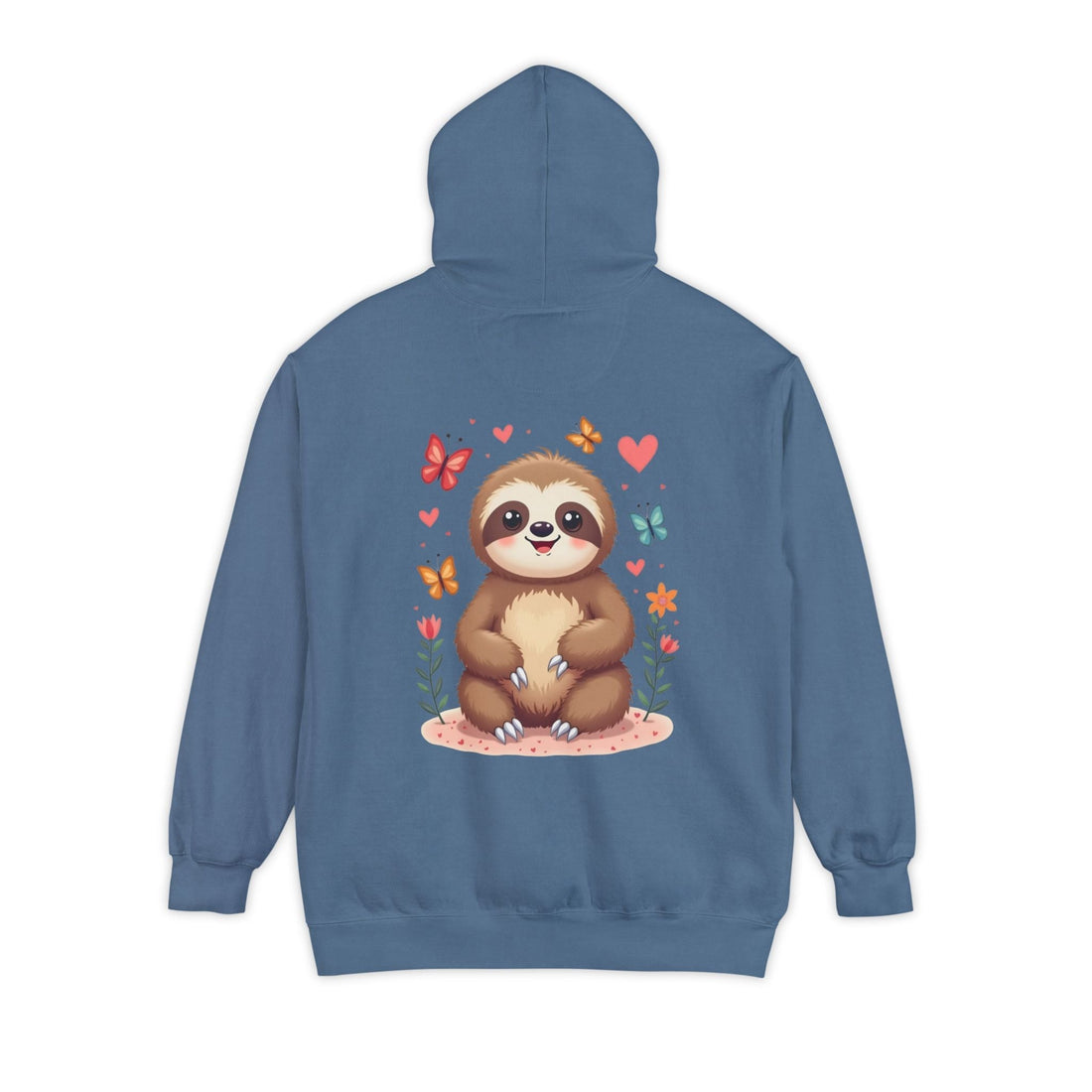 Cute Sloth Garment-Dyed Hoodie