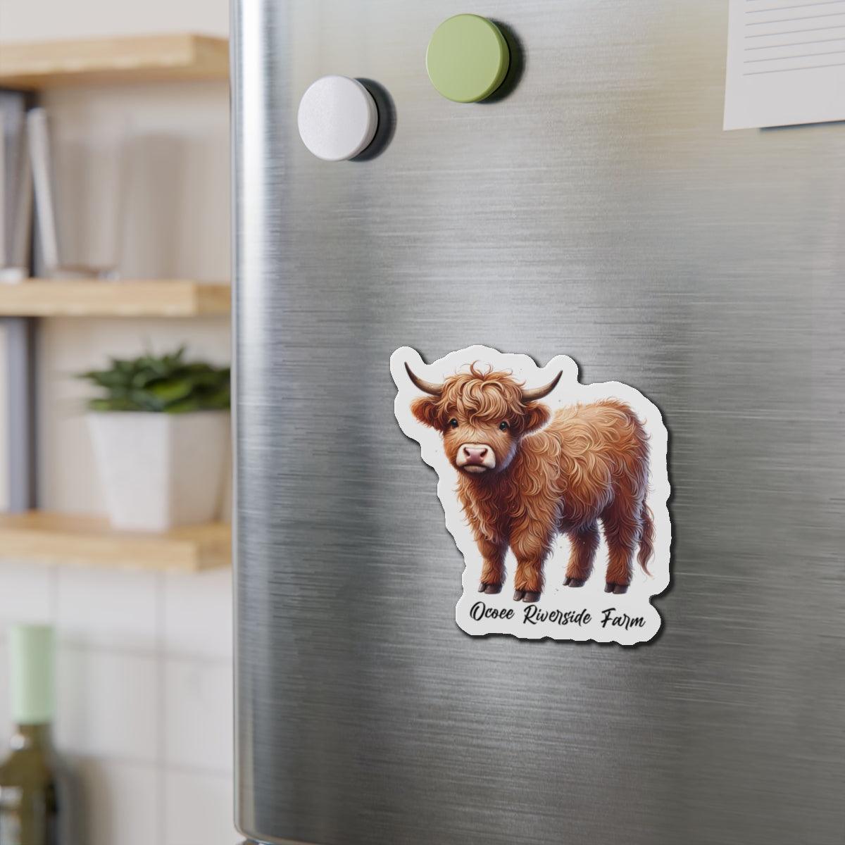 Highland Cow Die-Cut Magnet
