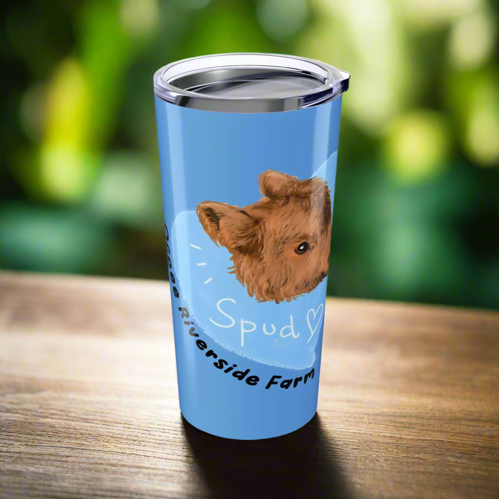 Custom 20oz Tumbler - Riverside Farm Cute Cow Design