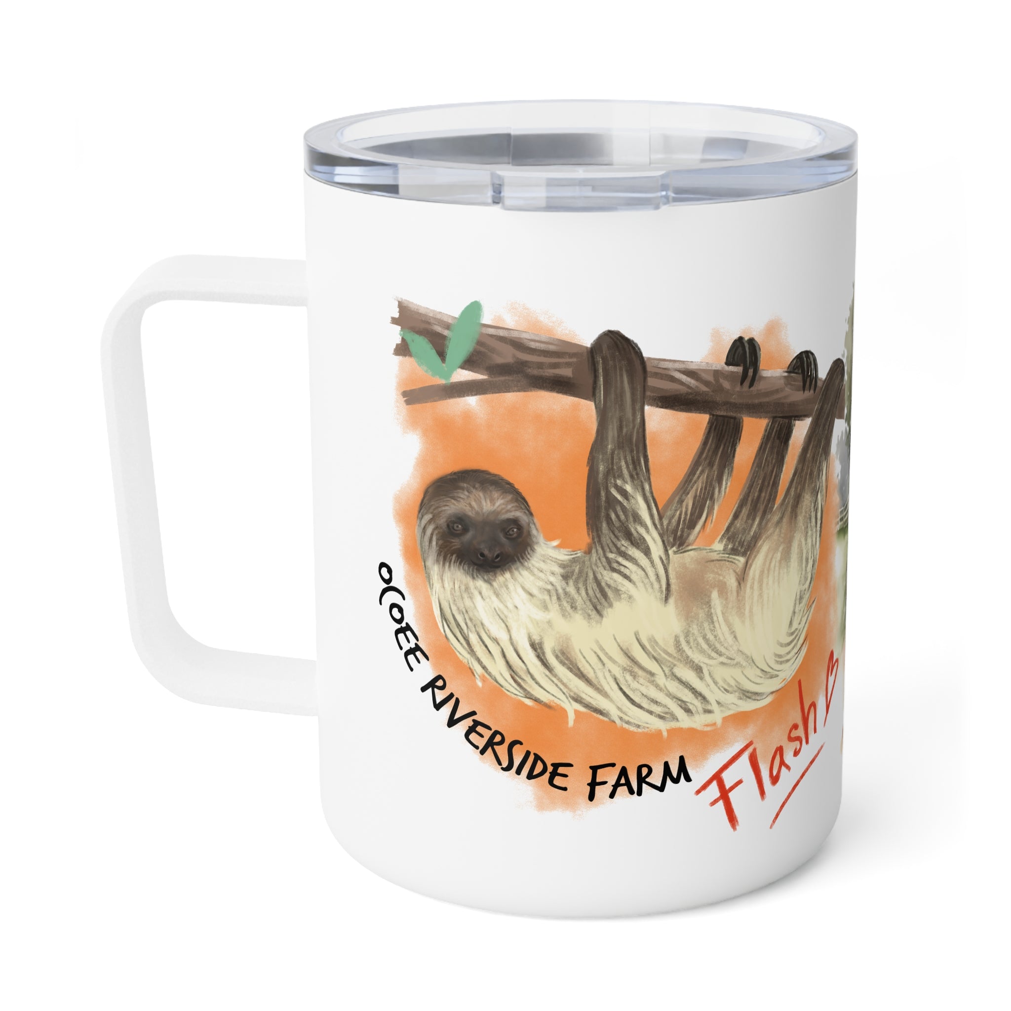 Rustic Farmhouse Insulated Coffee Mug - 10oz with Whimsical Artwork