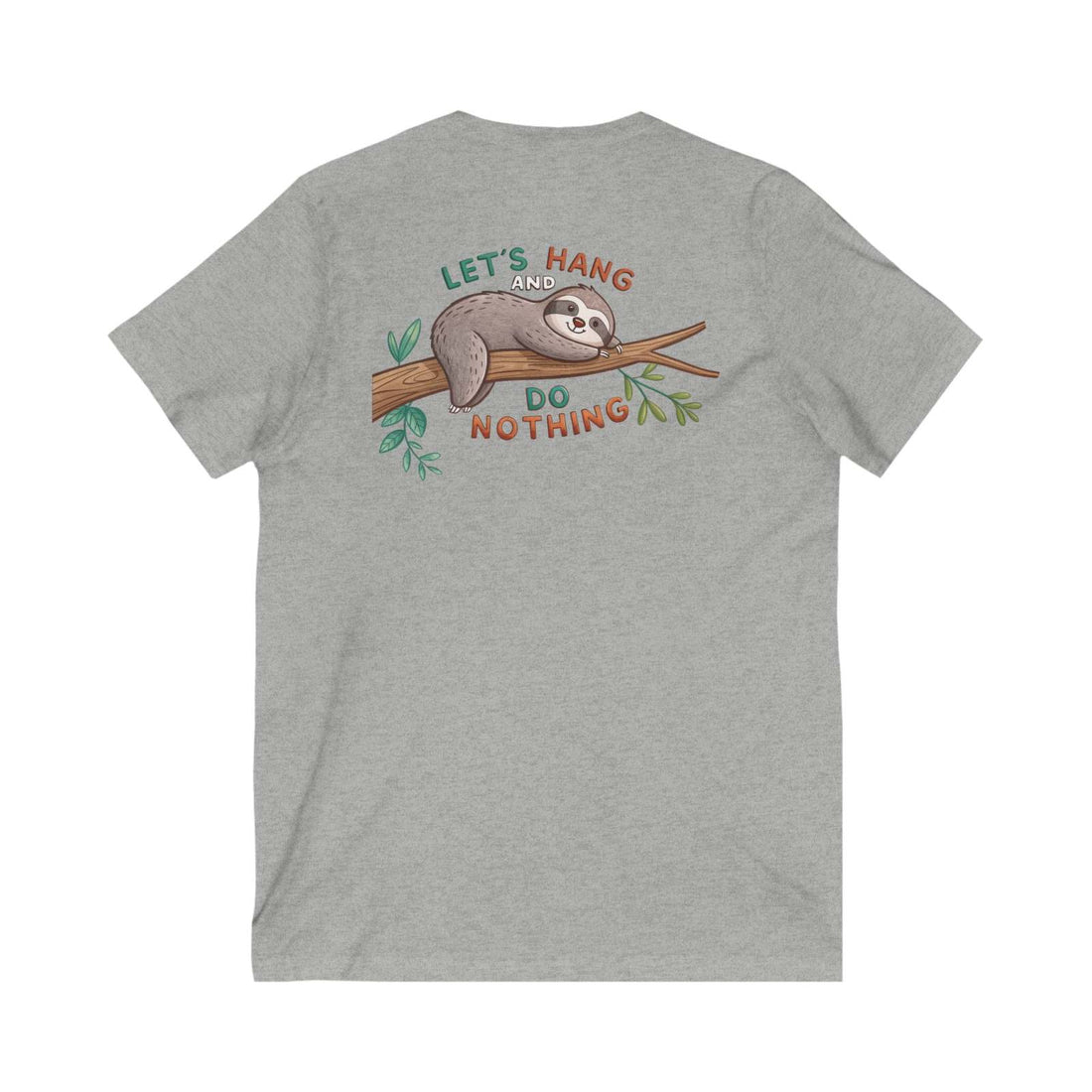 Unisex Sloth V-Neck T-Shirt