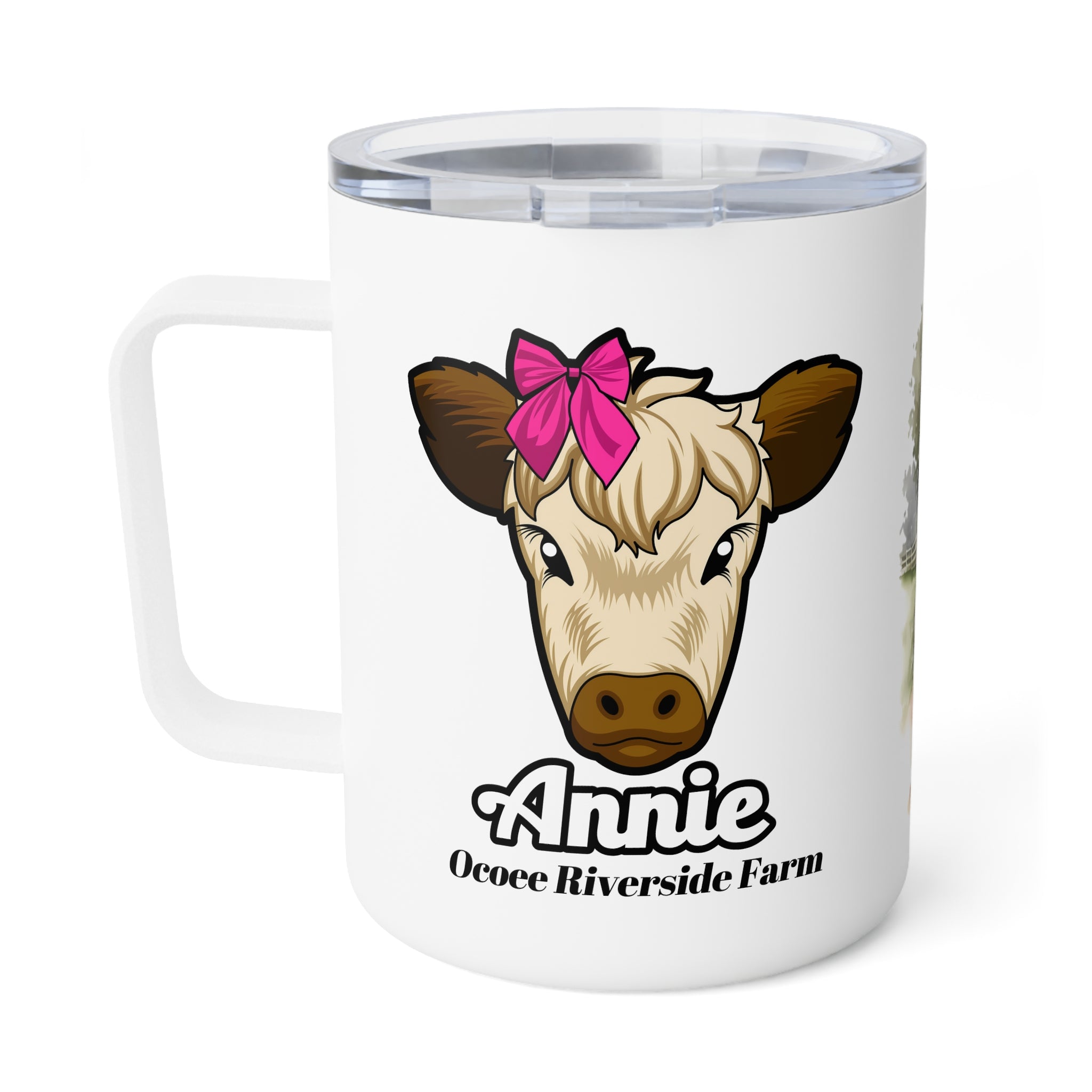 Rustic Farmhouse Insulated Coffee Mug - 10oz with Whimsical Artwork