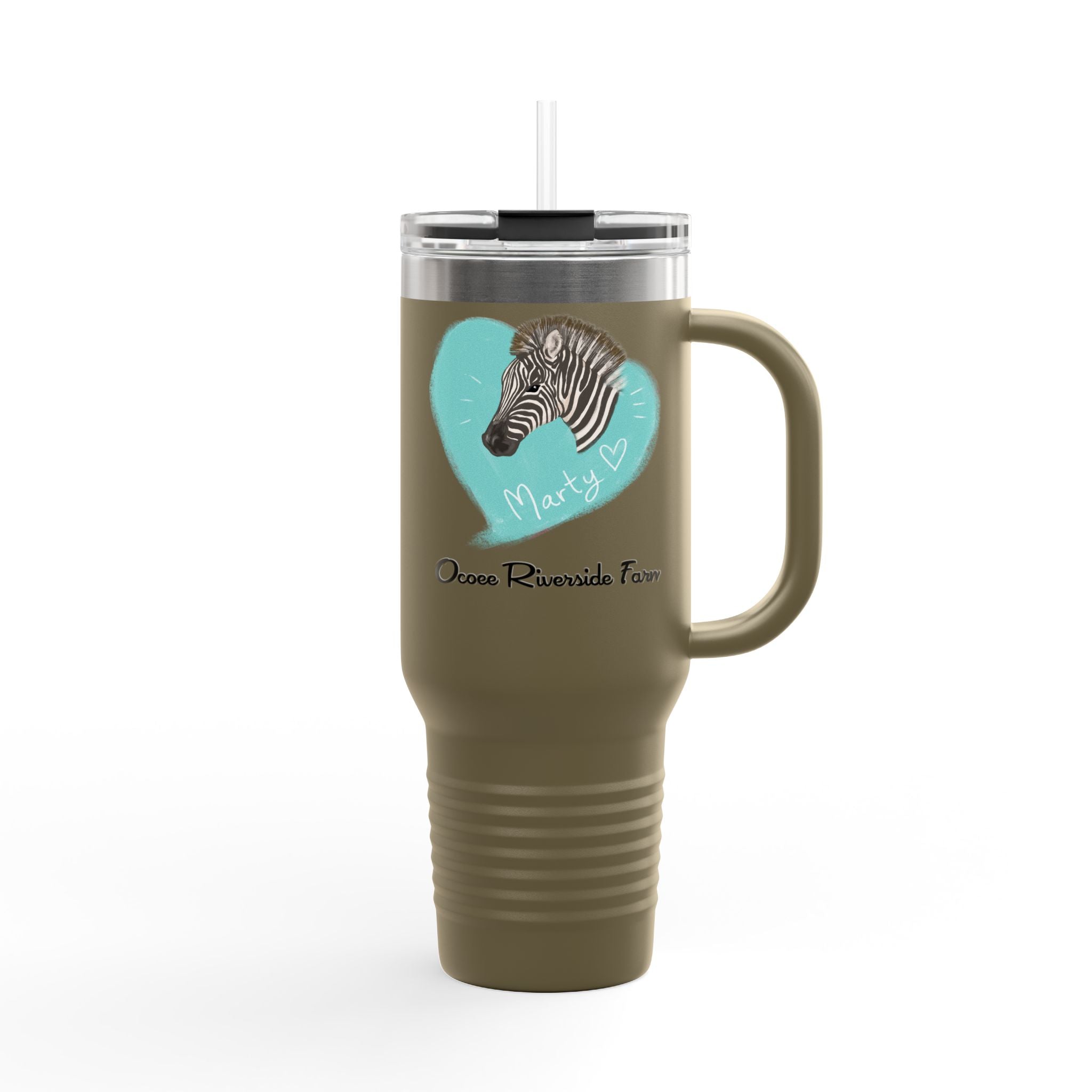 Cute Zebra Insulated Travel Mug - 40oz - Perfect for Adventure Lovers!