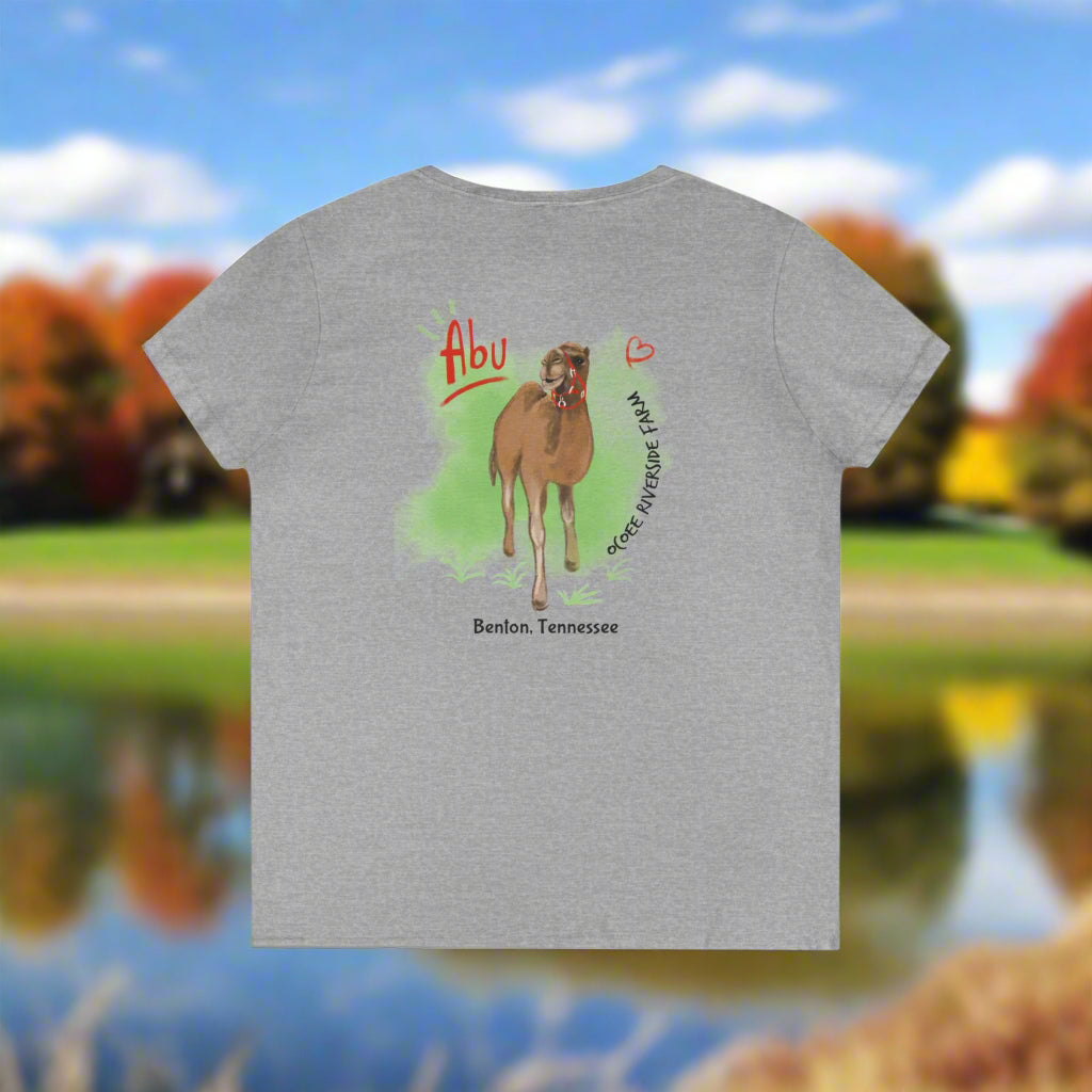 Women’s Spud Heart V-Neck T-Shirt - Ocoee Riverside Farm, Tennessee