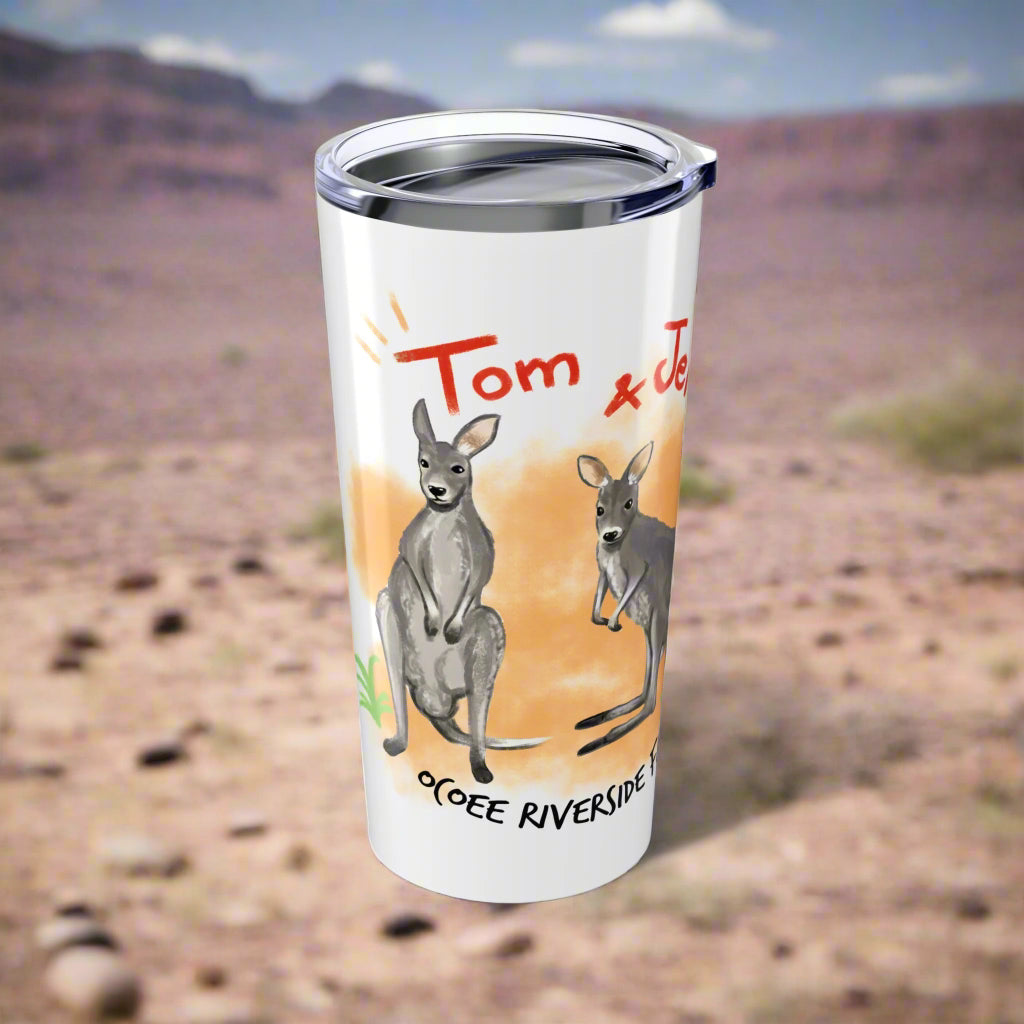 Custom 20oz Tumbler - Riverside Farm Kangaroo Design
